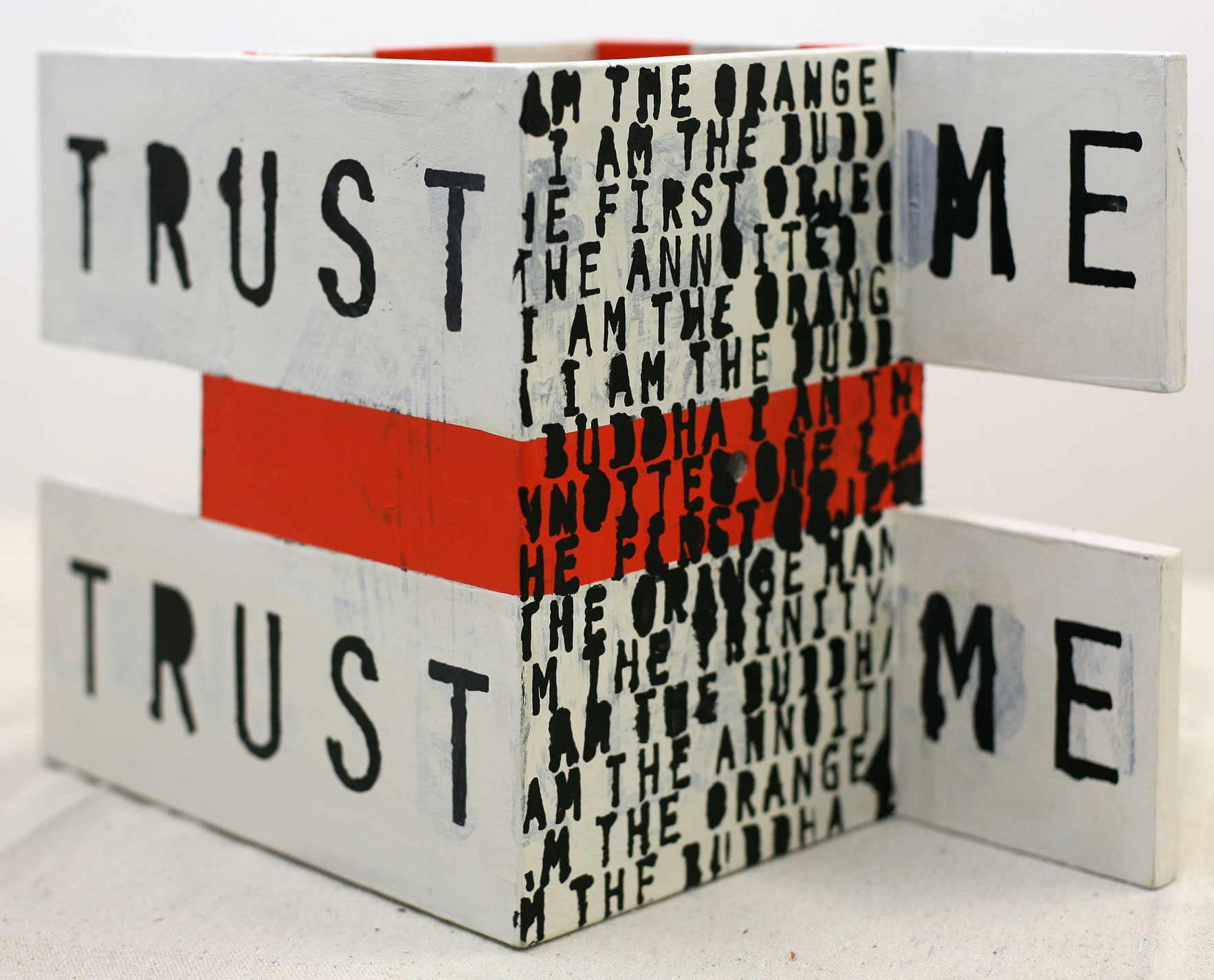 Trust Me, polychrome wood, 2012 (private collection)