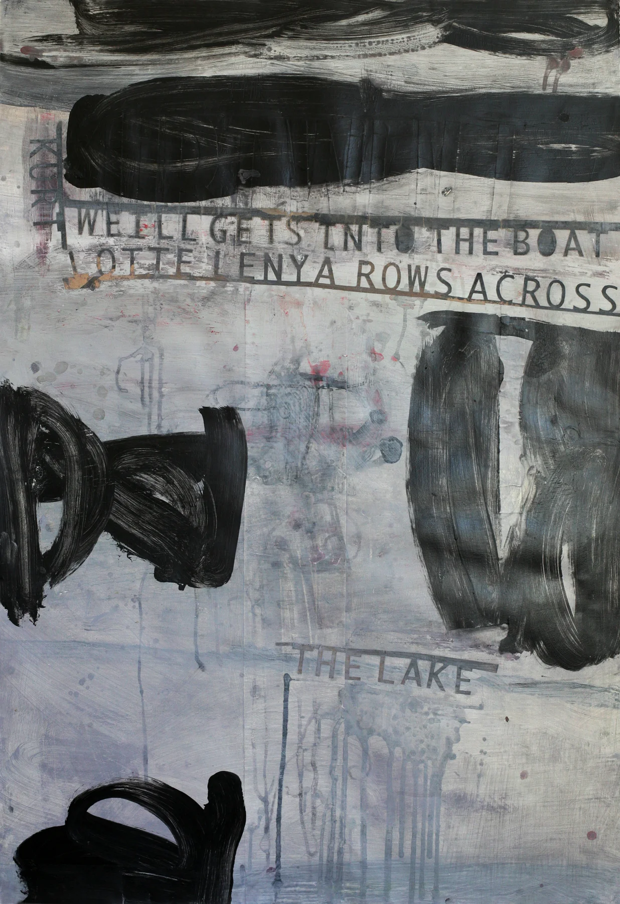 Kurt Weill, acrylic and paste on paper on board, 48" x 34"
