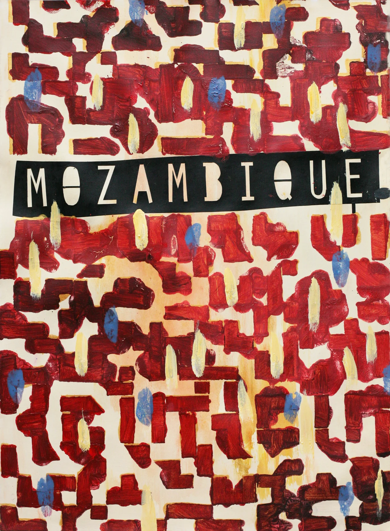 Mozambique, acrylic on paper, 30" x 22"