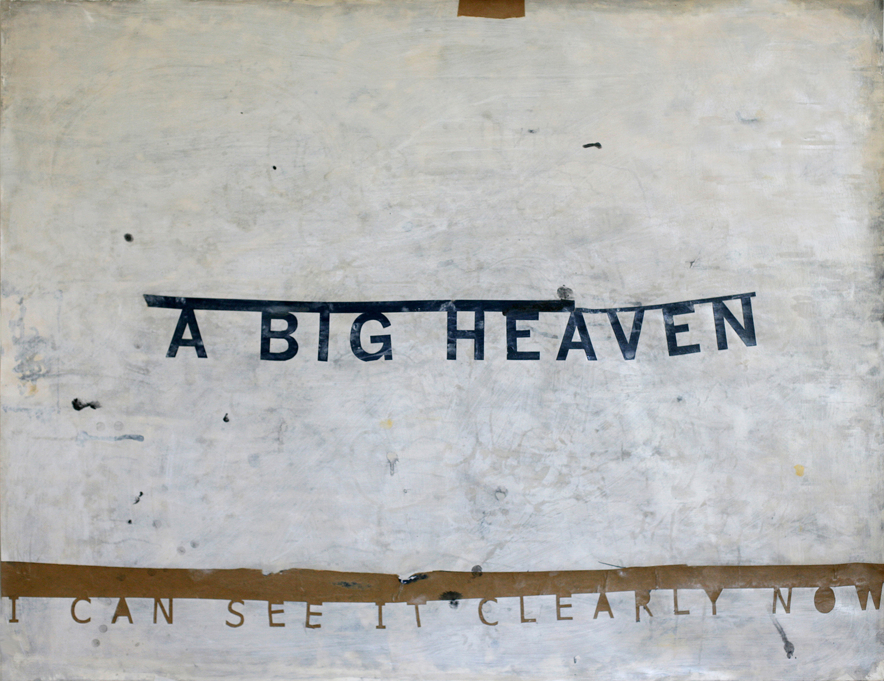 A Big Heaven, acrylic and paste on paper (private collection)