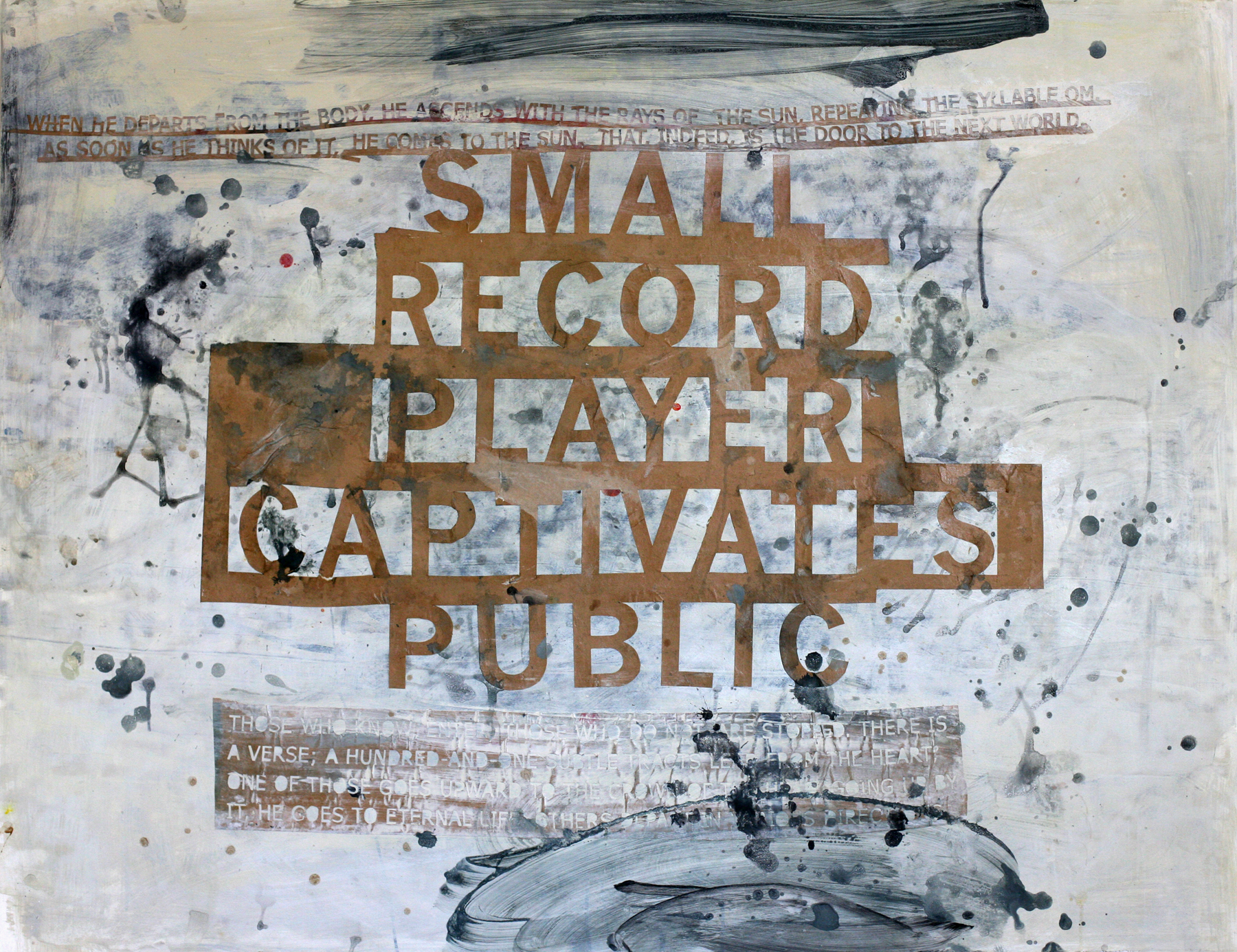 Small Record Player 02, acrylic and paste on paper