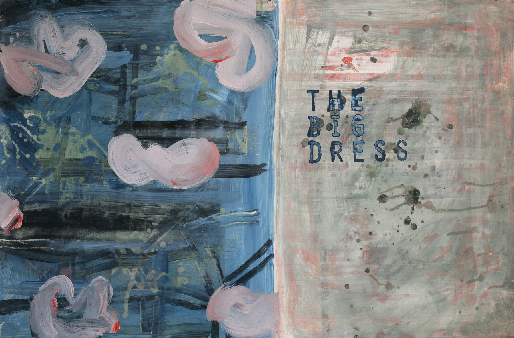 The Big Dress, acrylic and paste on paper (private collection)