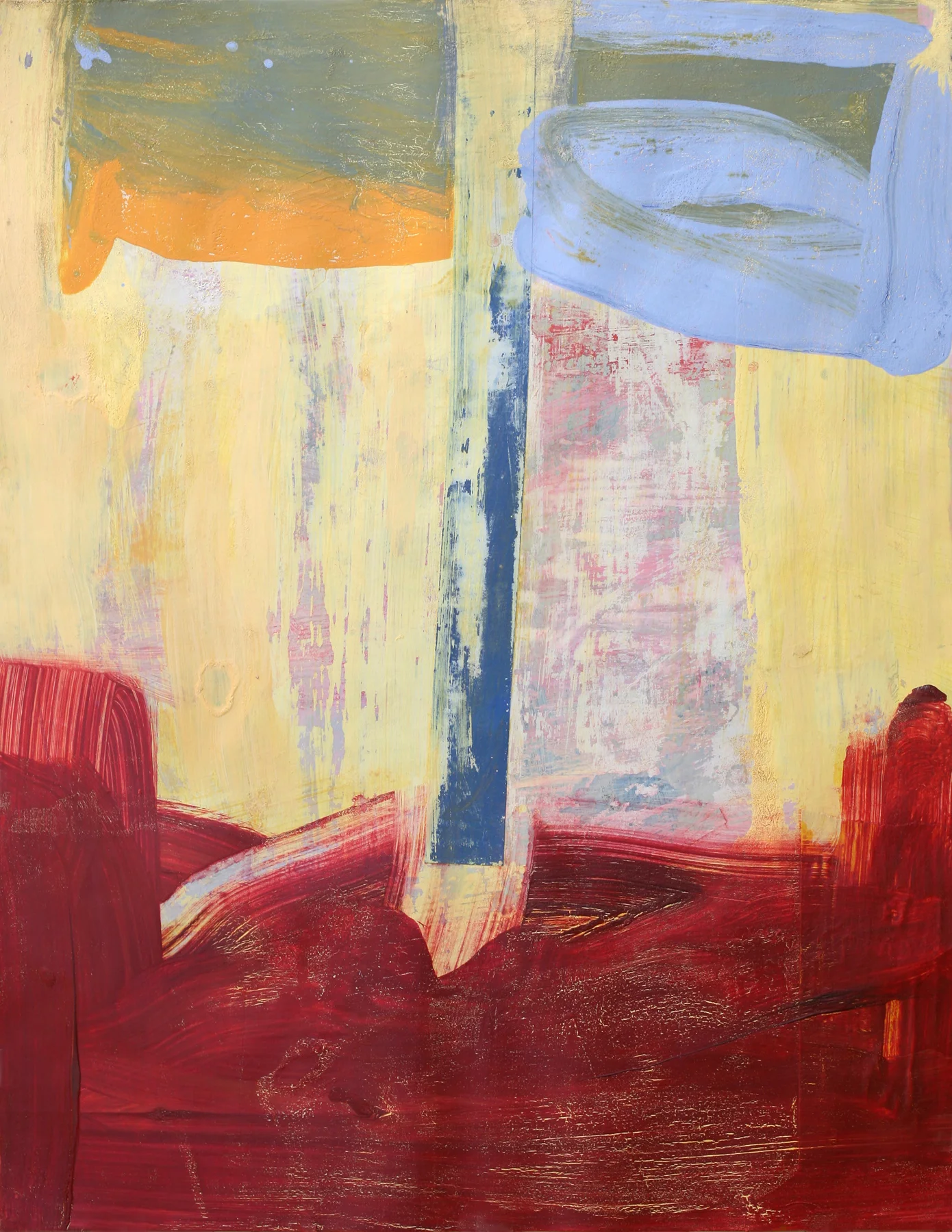 New Los Angeles, acrylic and paste on paper 