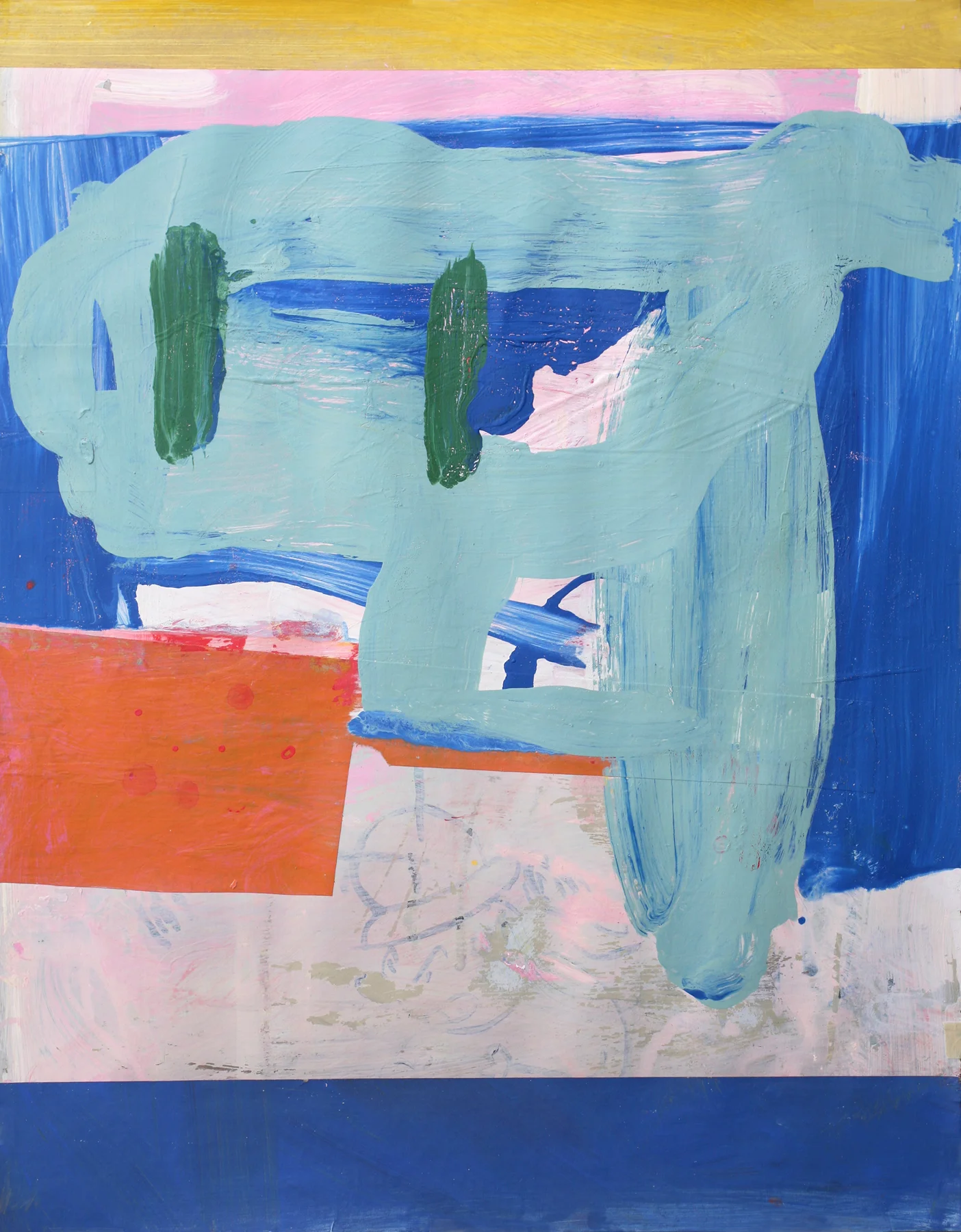 Rumplestiltskin, acrylic and paste on paper 