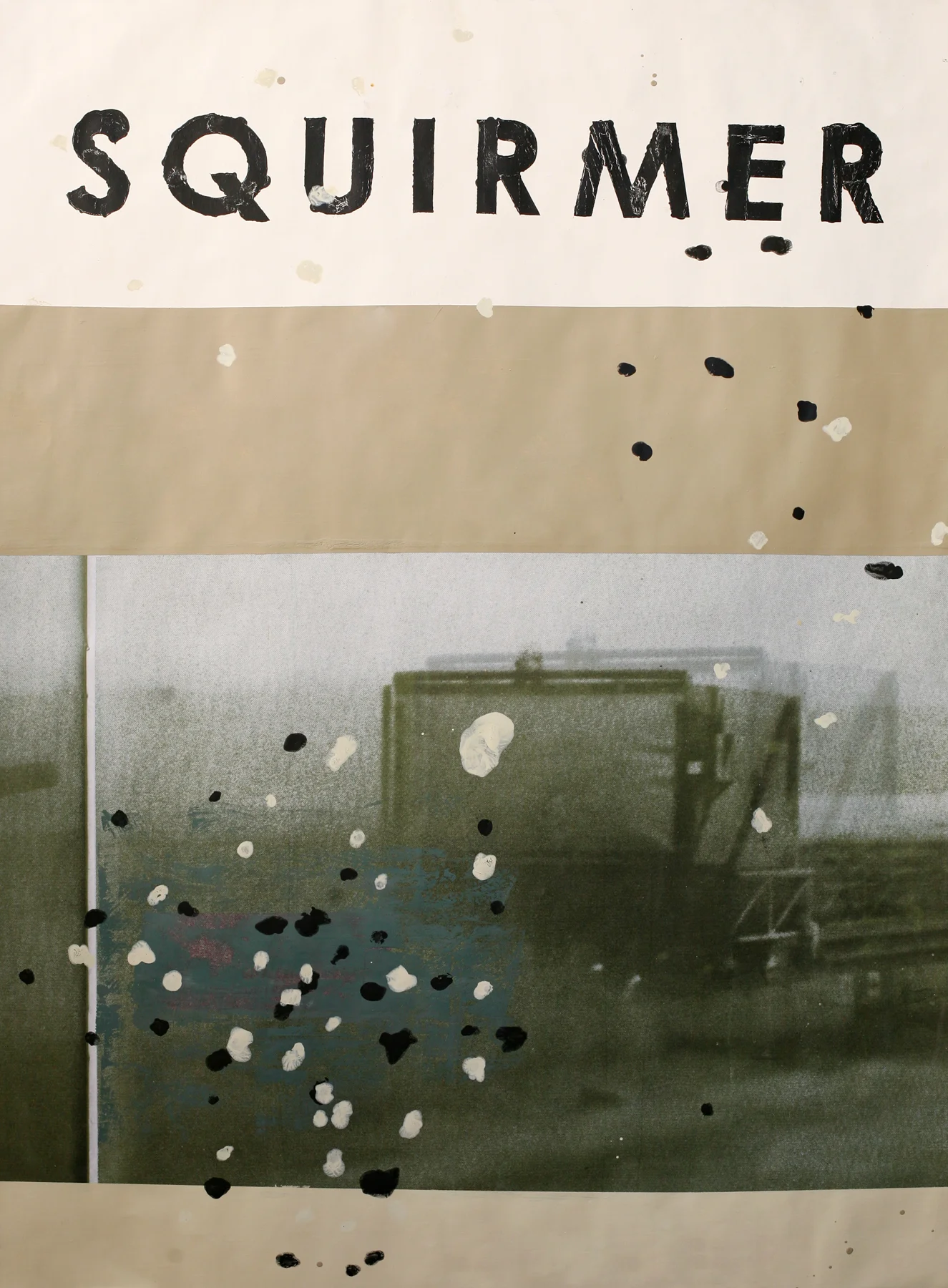 Squirmer, digital print + acrylic, 48" x 34"
