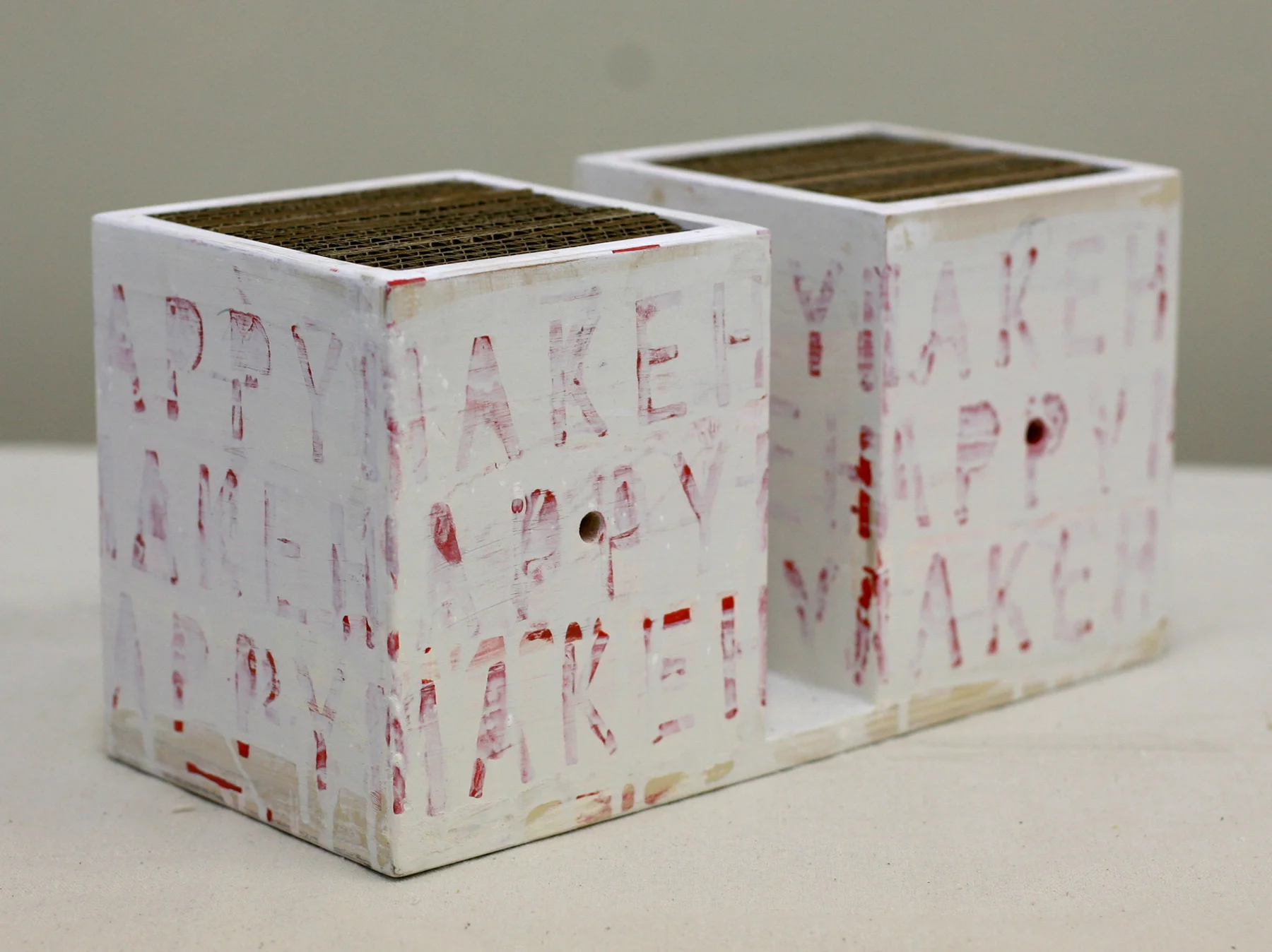 Make Happy, polychrome wood, 2013 (private collection)