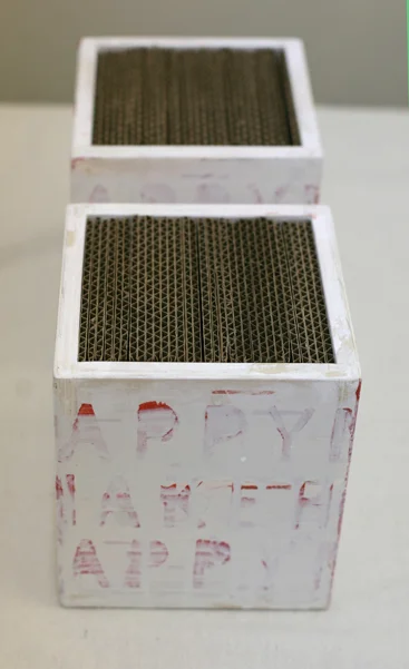 Make Happy, polychrome wood, 2013 (private collection)