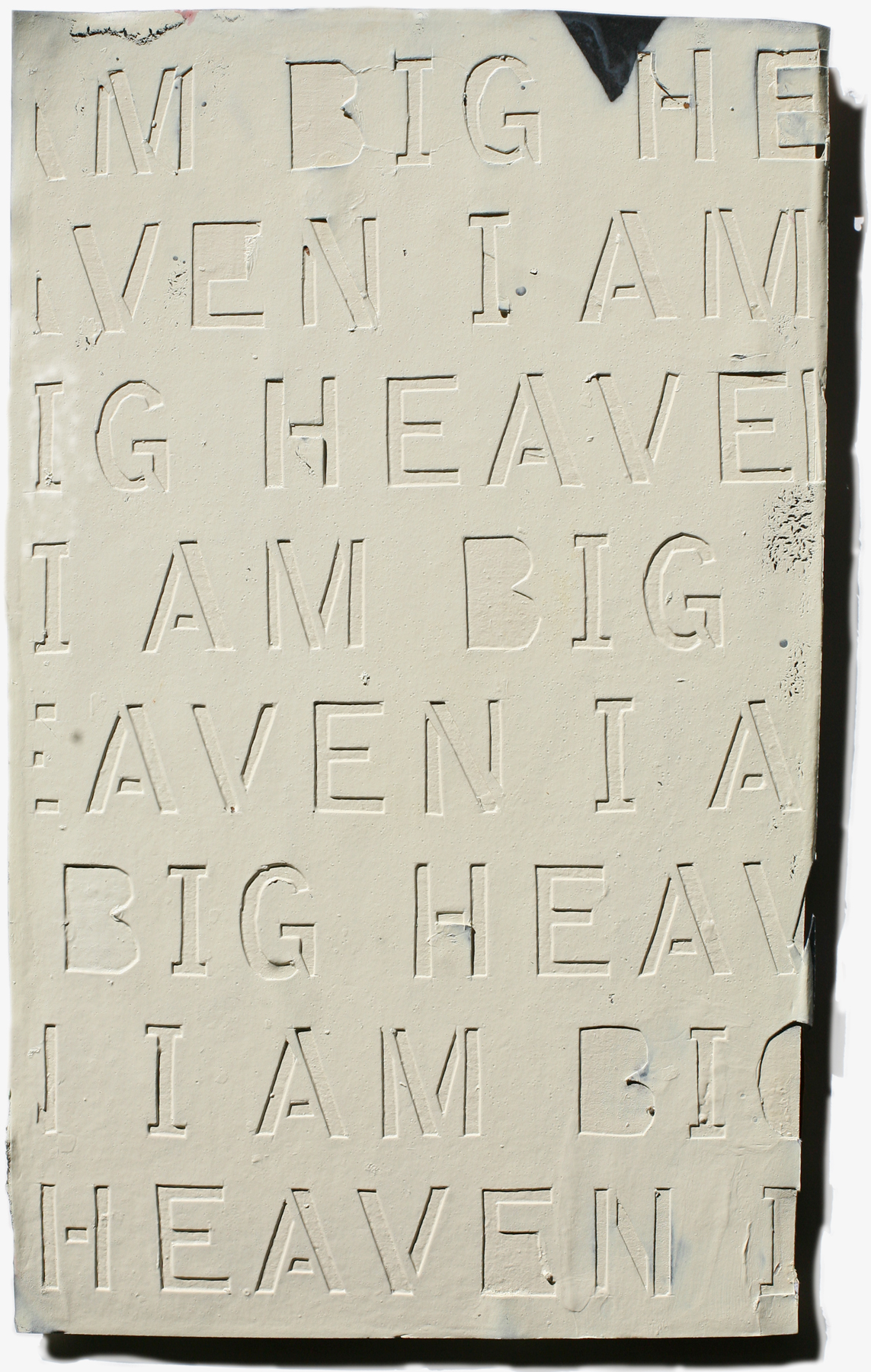 I Am Big Heaven 10.15, mixed media on cardboard