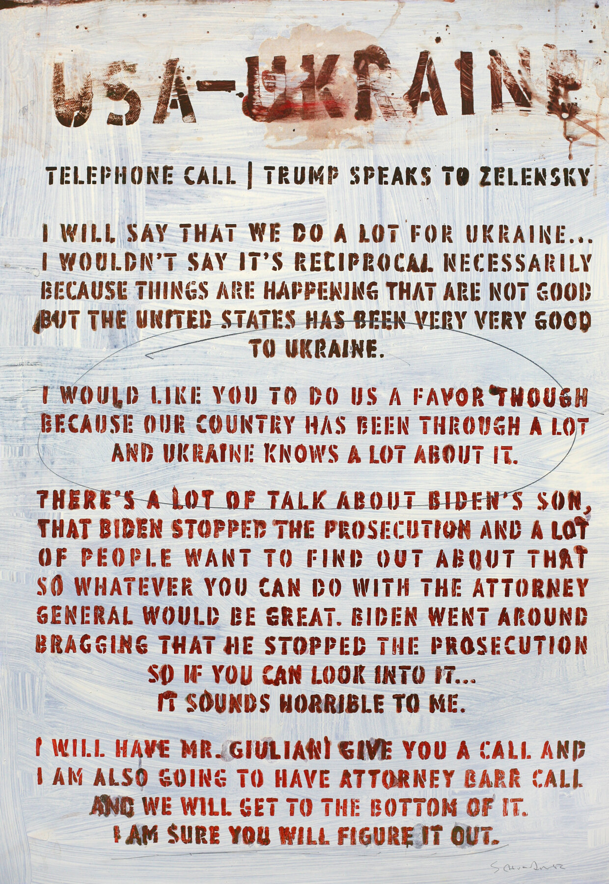 Telephone Call--Trump to Zelensky