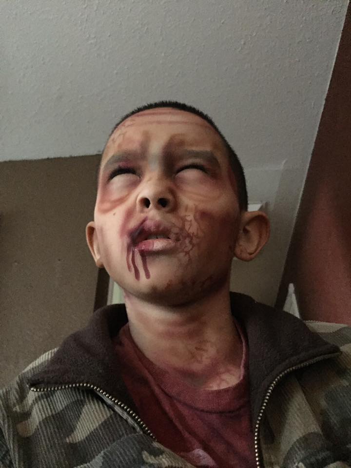 My Son Xavier wanted to be a ZOMBIE!!!!!! 