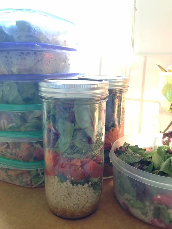 Lunch! Quick week prepping for on the go lunches.