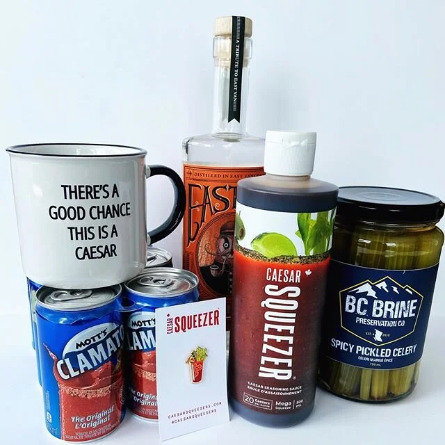 Fathers Day is right around the corner and we have the perfect Caesar gift boxes for Dad. Boxes include: &bull;Mega Caesar Squeezer 500ml
&bull;Odd Society East Van Vodka 375ml
&bull;BC Brine Pickled Celery 750ml
&bull;Clamato mini 6pack
&bull;Caesar
