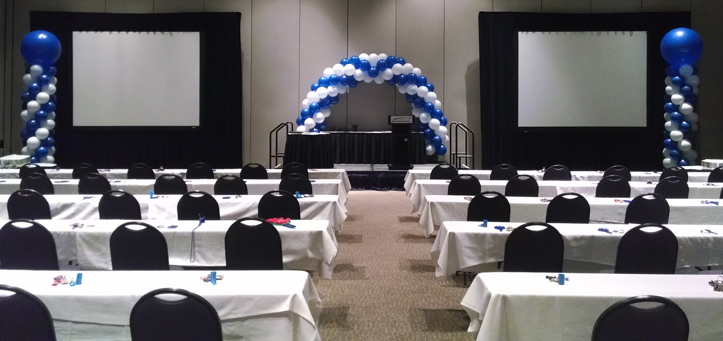 Balloon corporate decor at the Gwinnett Center