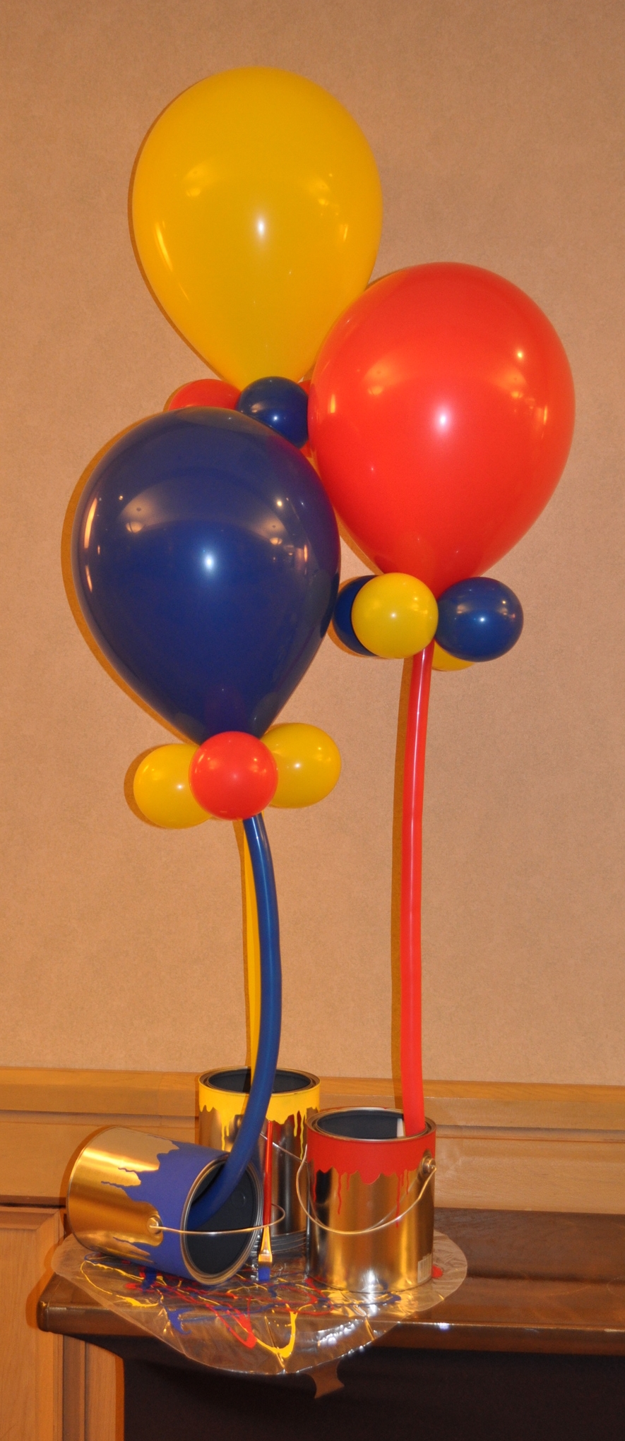 Balloon display celebrating an art event