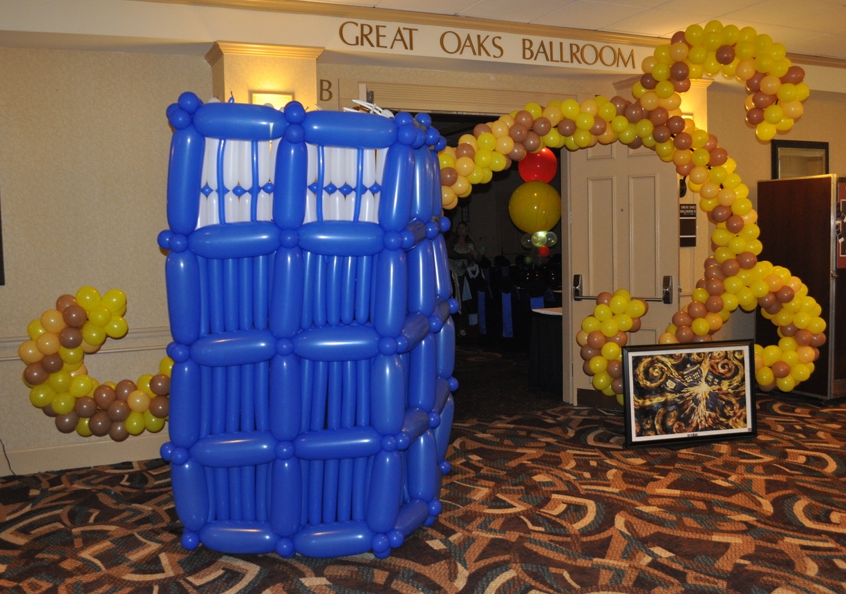 Doctor Who Bar Mitzvah balloon Tardis explosion entranceway