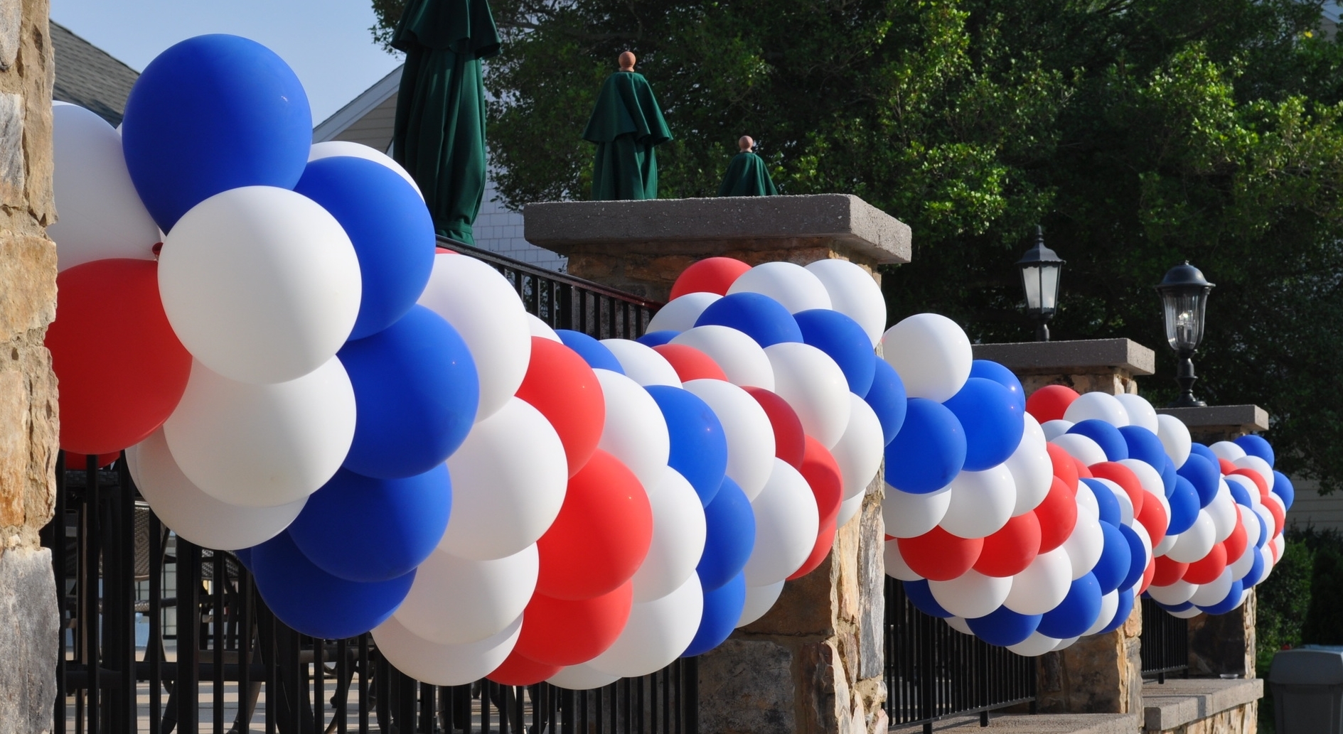 July 4th balloon swags