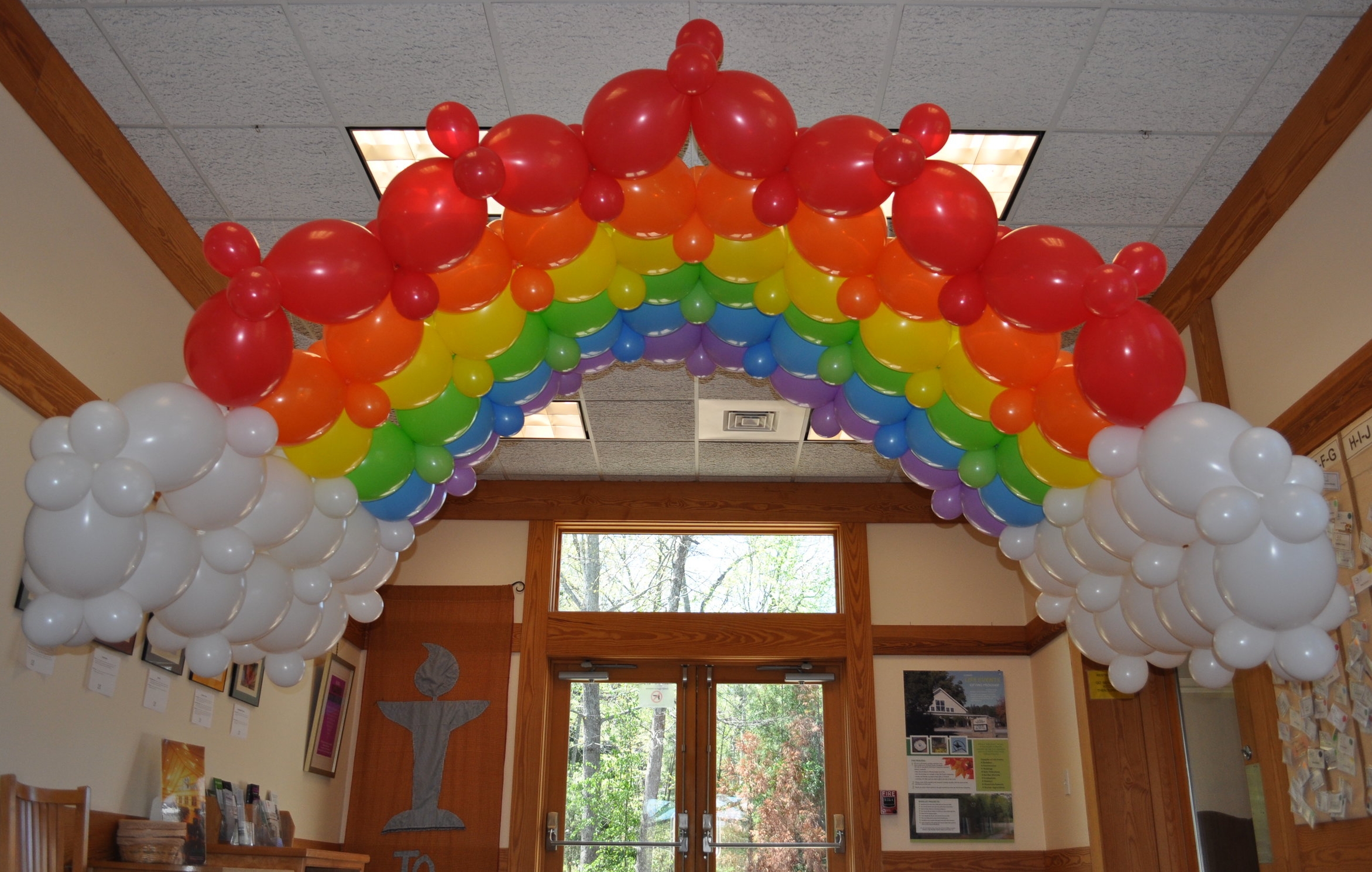 Balloon rainbow arch