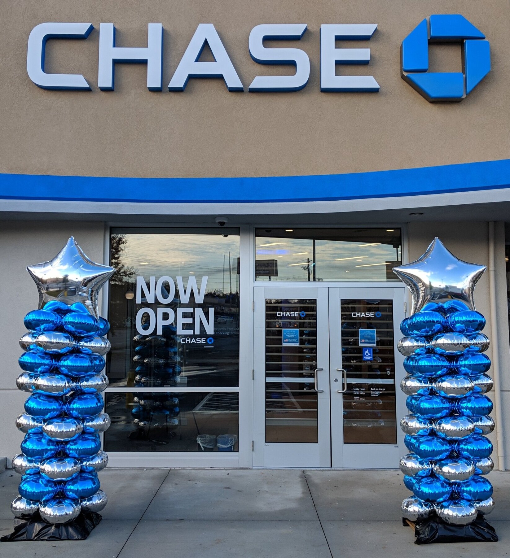 Chase Bank Balloon Columns