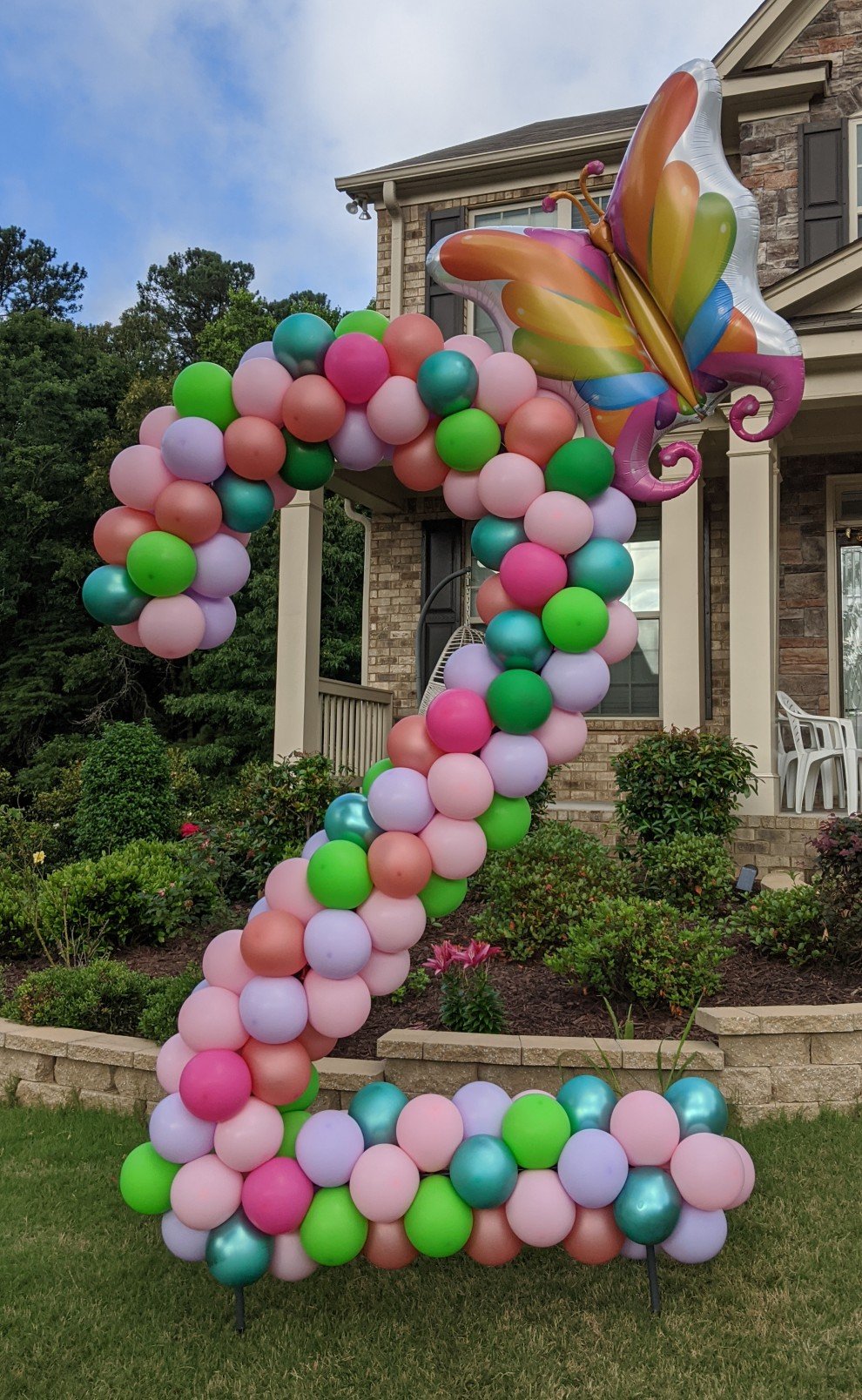2nd Birthday Balloon Yard Art
