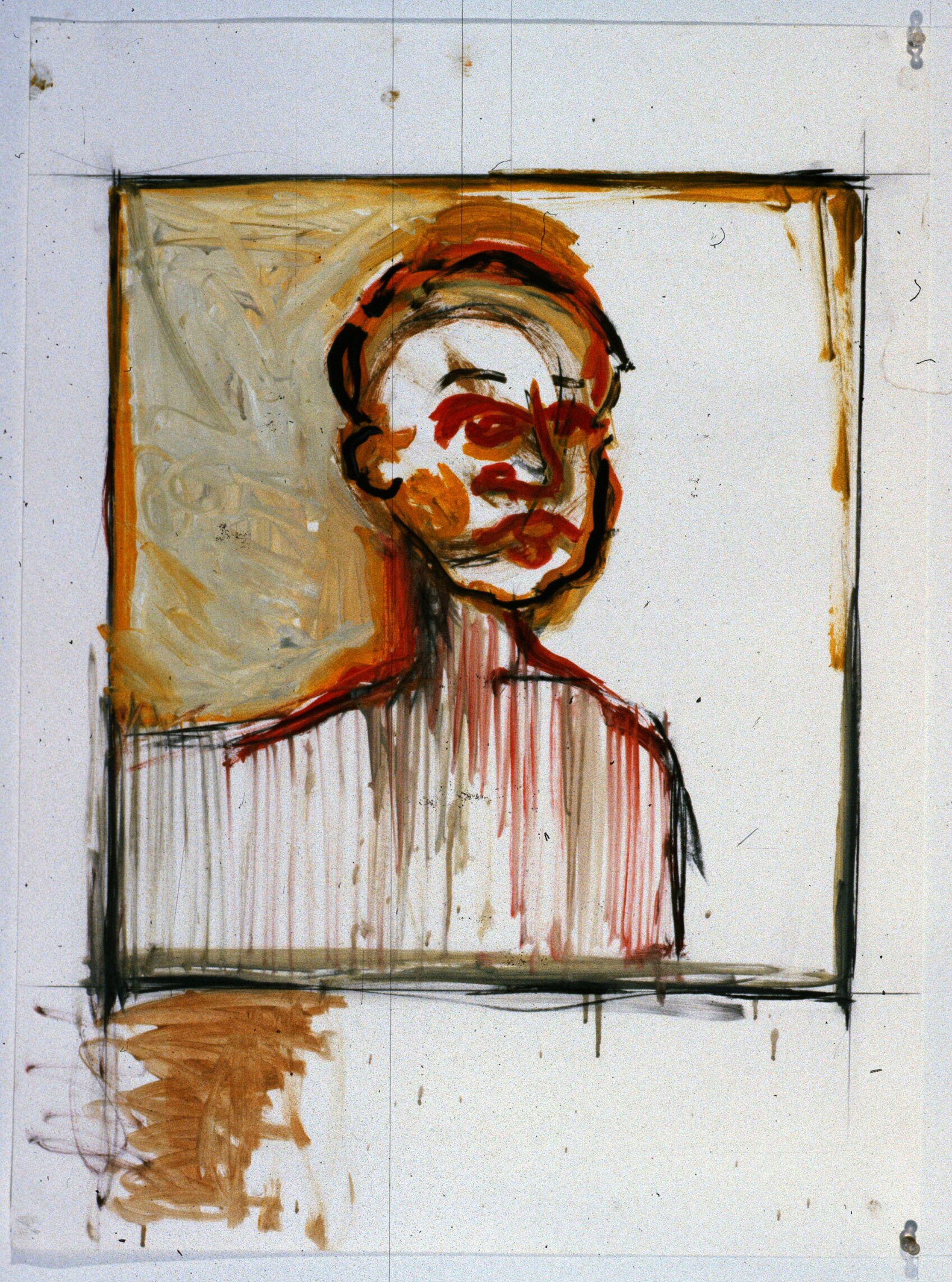  oil, graphite on paper 