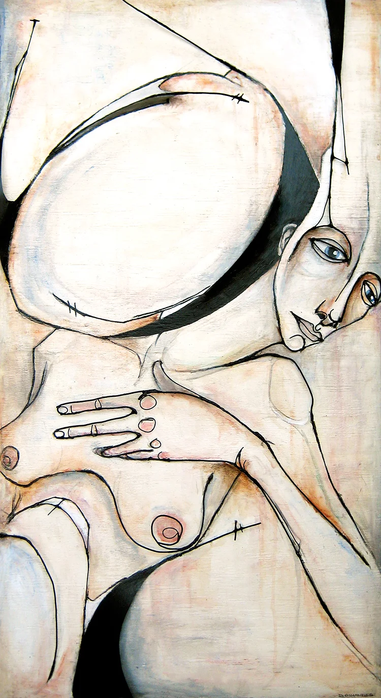 UNTITLED | WIRE &amp; METAL RELIEF, ACRYLIC ON WOOD | 48" X 26"