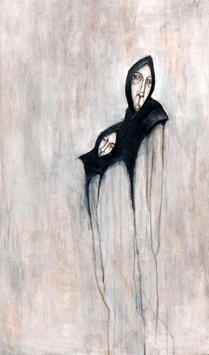 SHELTER | MIXED MEDIA RELIEF, ACRYLIC ON WOOD | 38" X 25"
