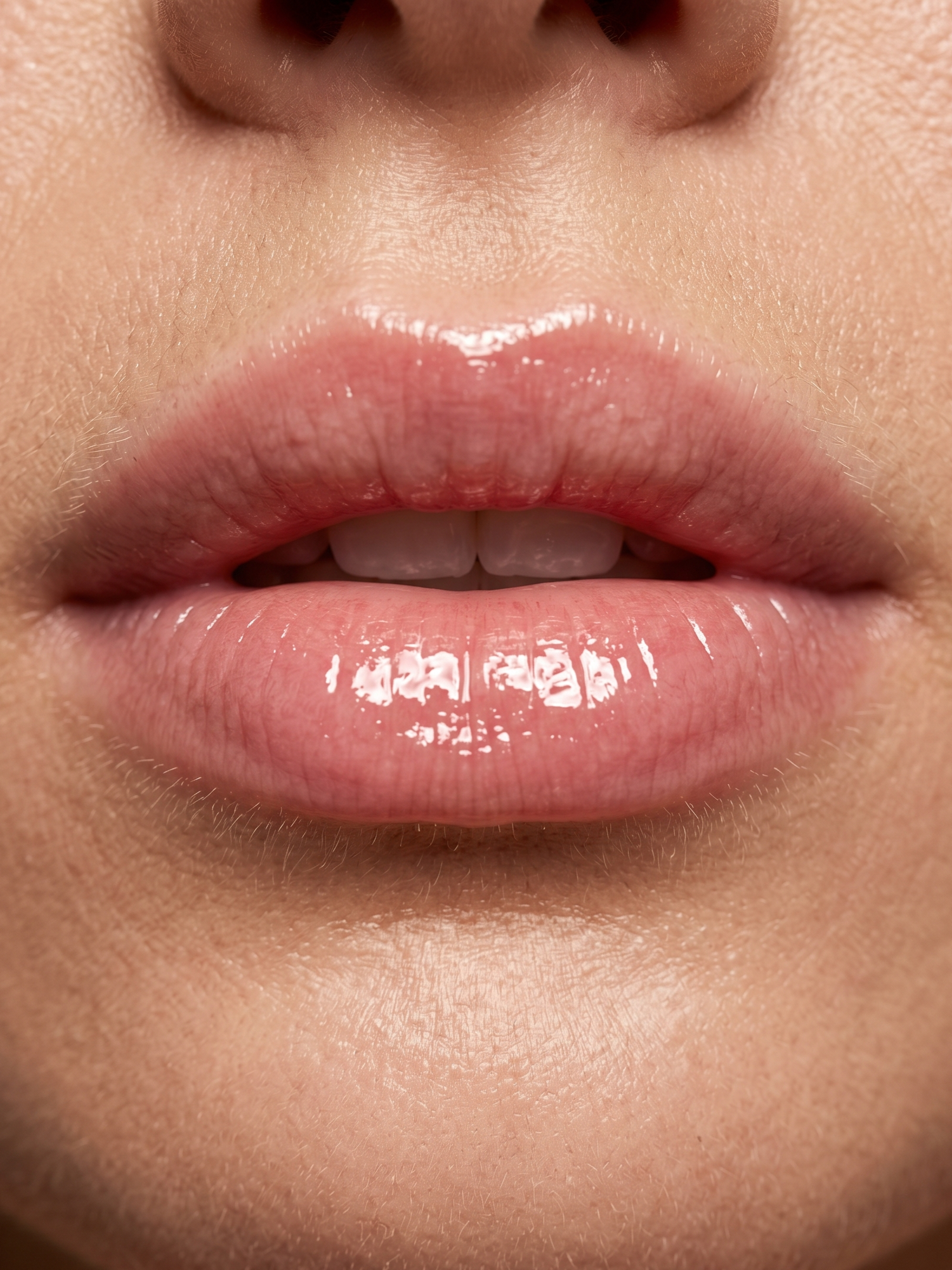 Polished Lip Make Up for a Commercial Shoot behind the scenes.