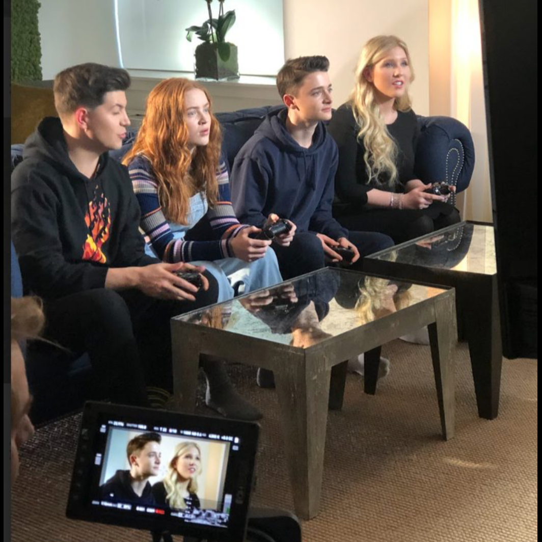 Polished Makeup for Sadie Sink at the EA Games shoot.