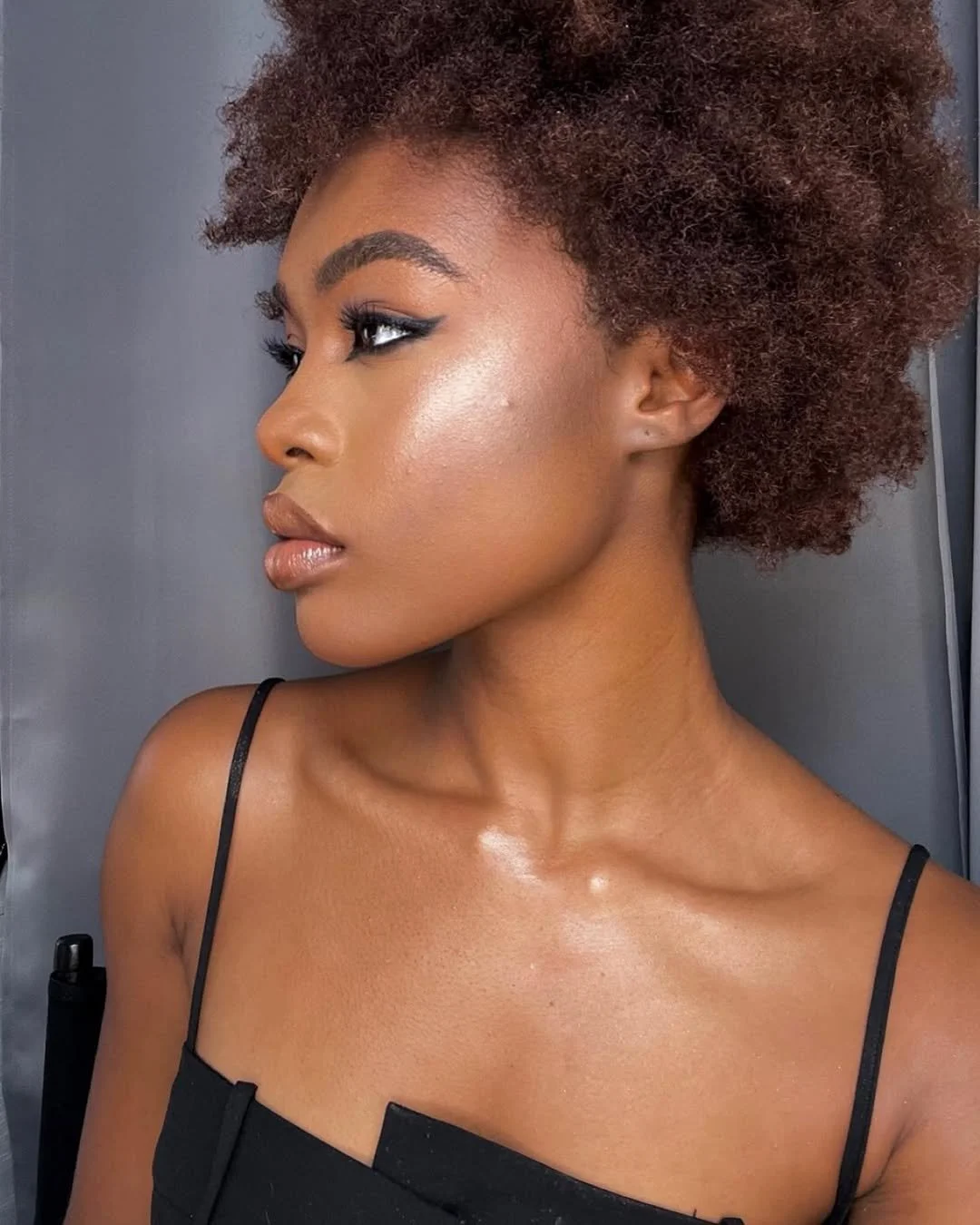 Fresh-faced makeup for a commercial photoshoot.