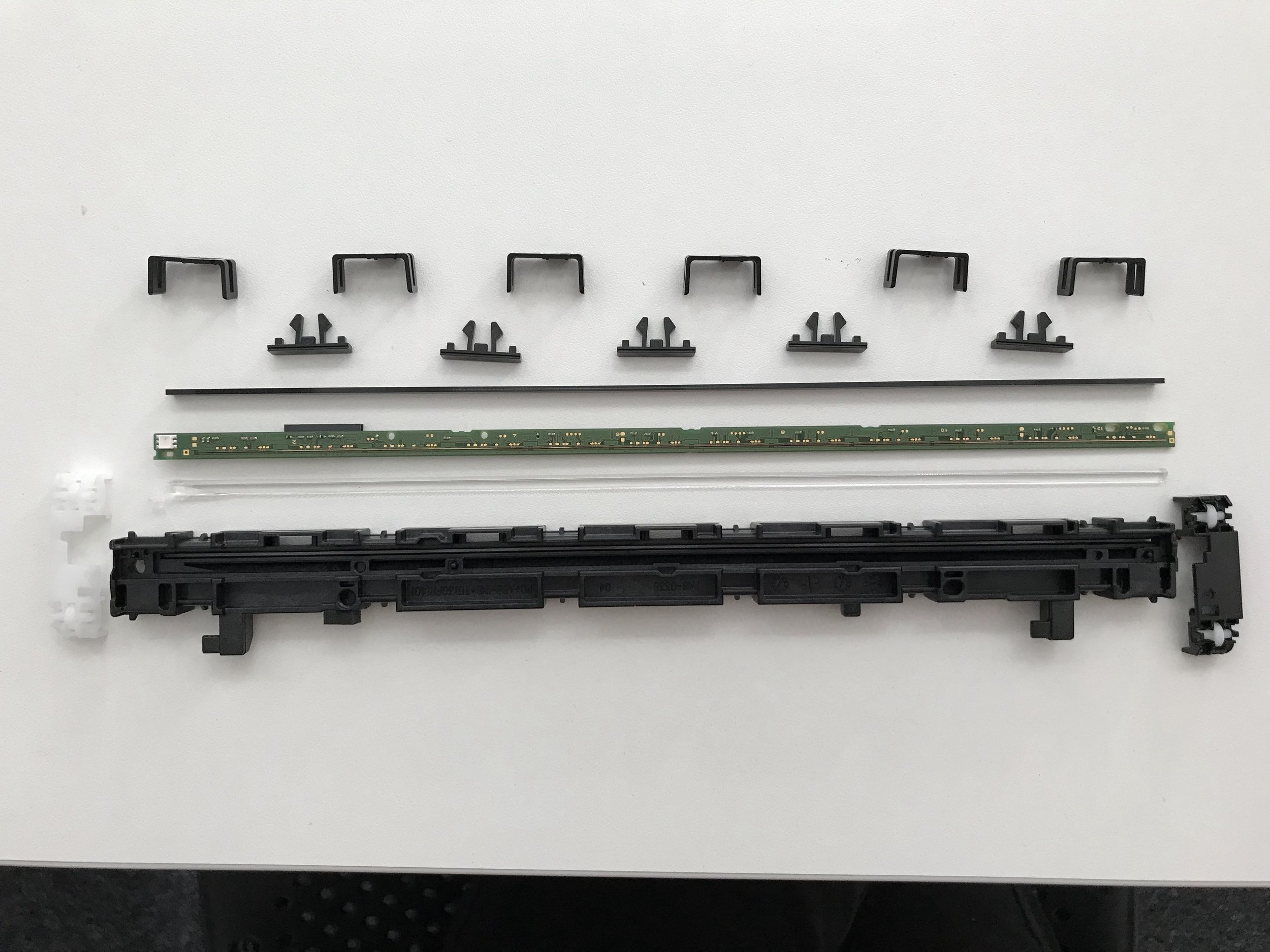 Flat lay of the scanning mechanism