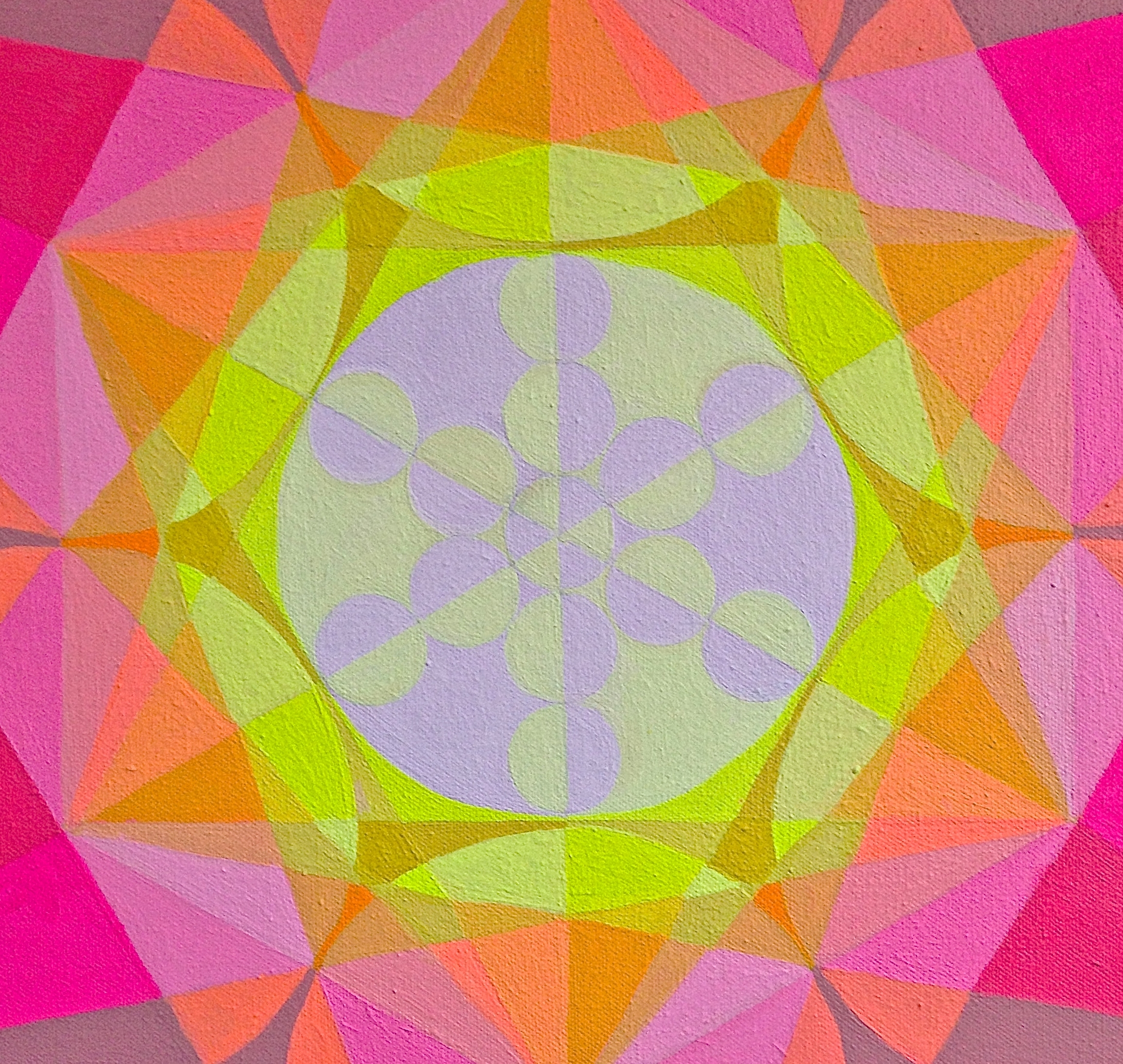 Fruit of life, Detail Light Merkaba, 2015, 15" x 15"
