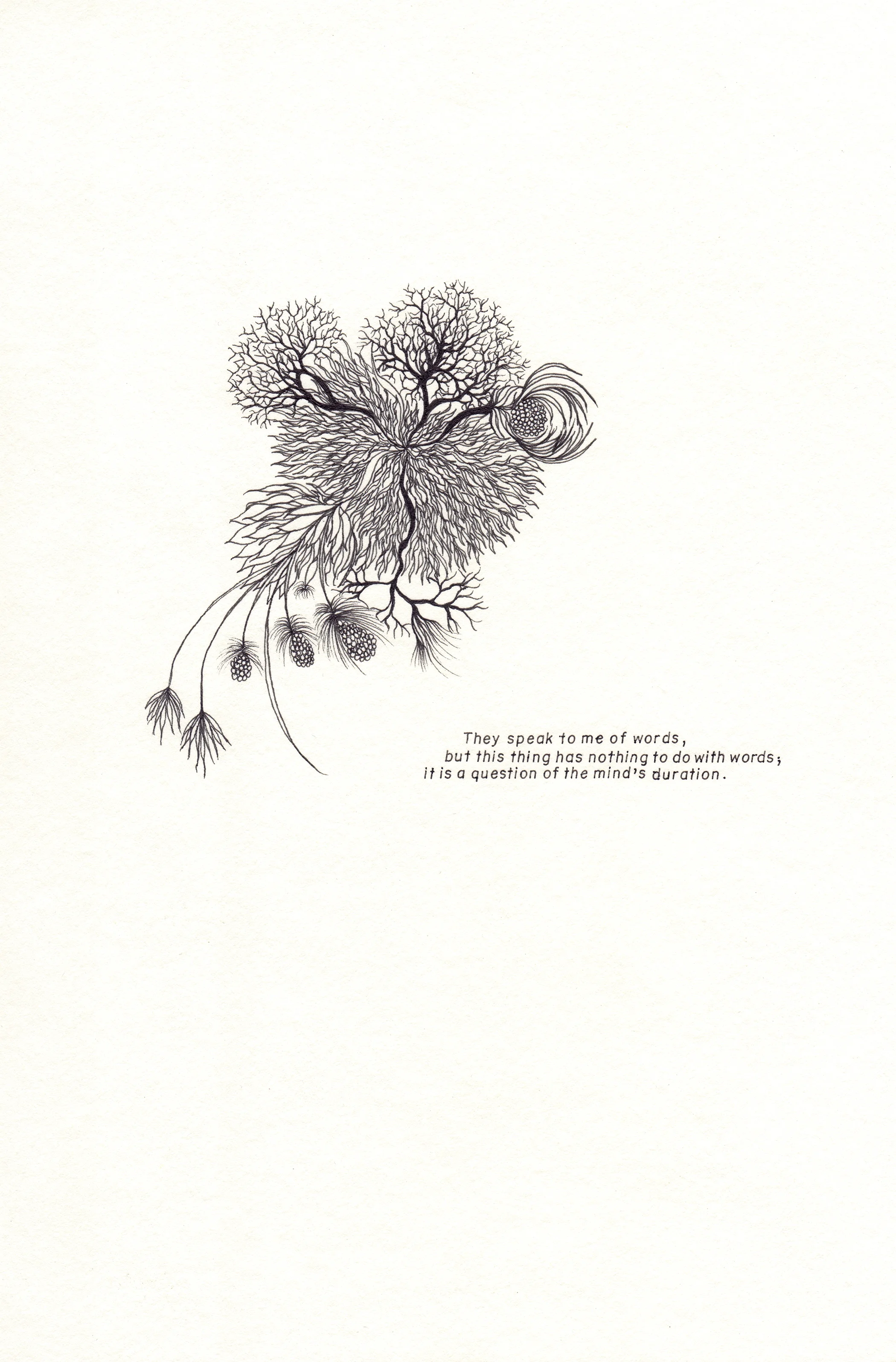   The Mind's Duration , 2014, Ink on Arches, 10 x 6.5 in 