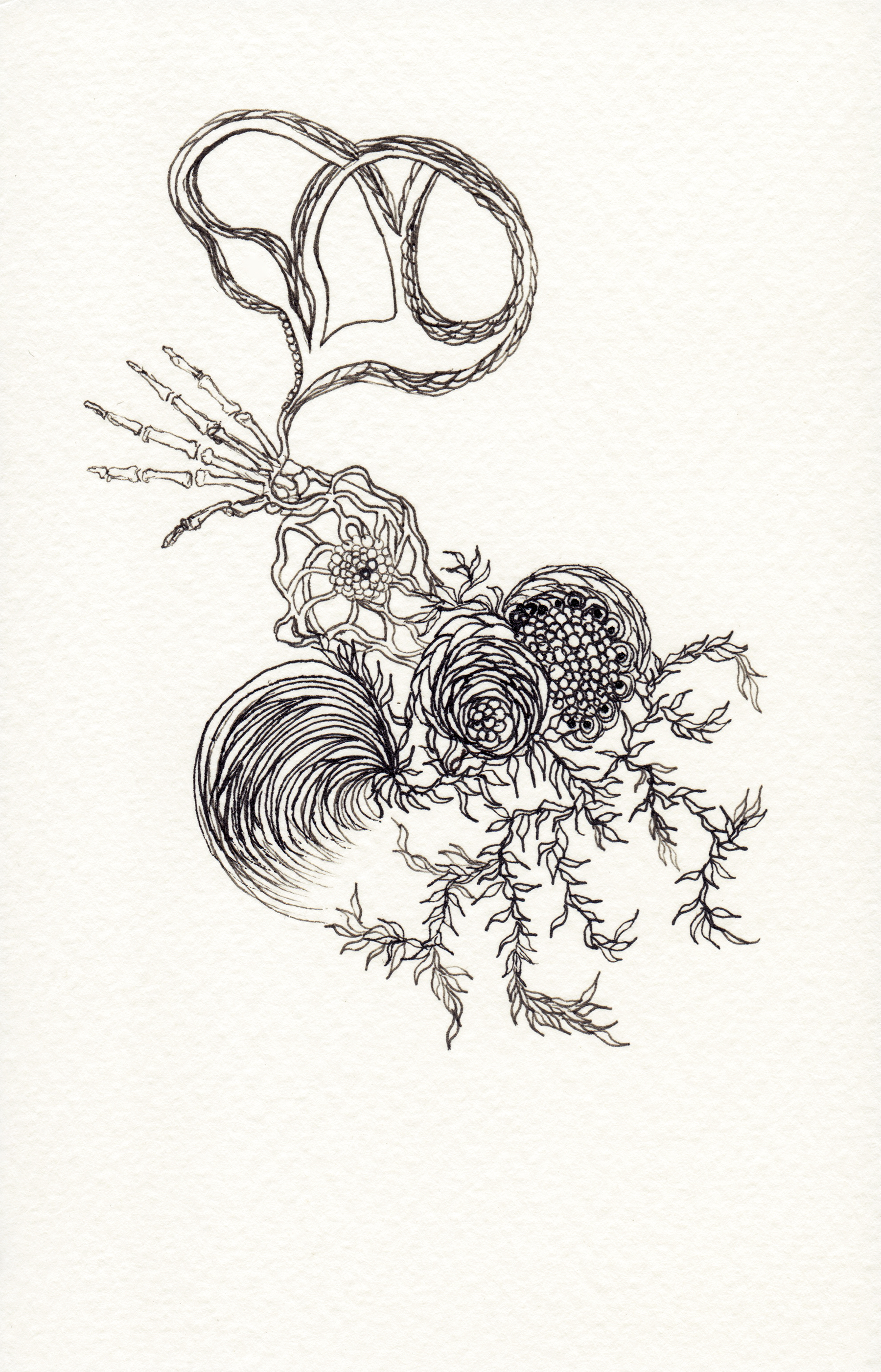 Emergent , 2014, Ink on paper, 5.25 x 3.5 in