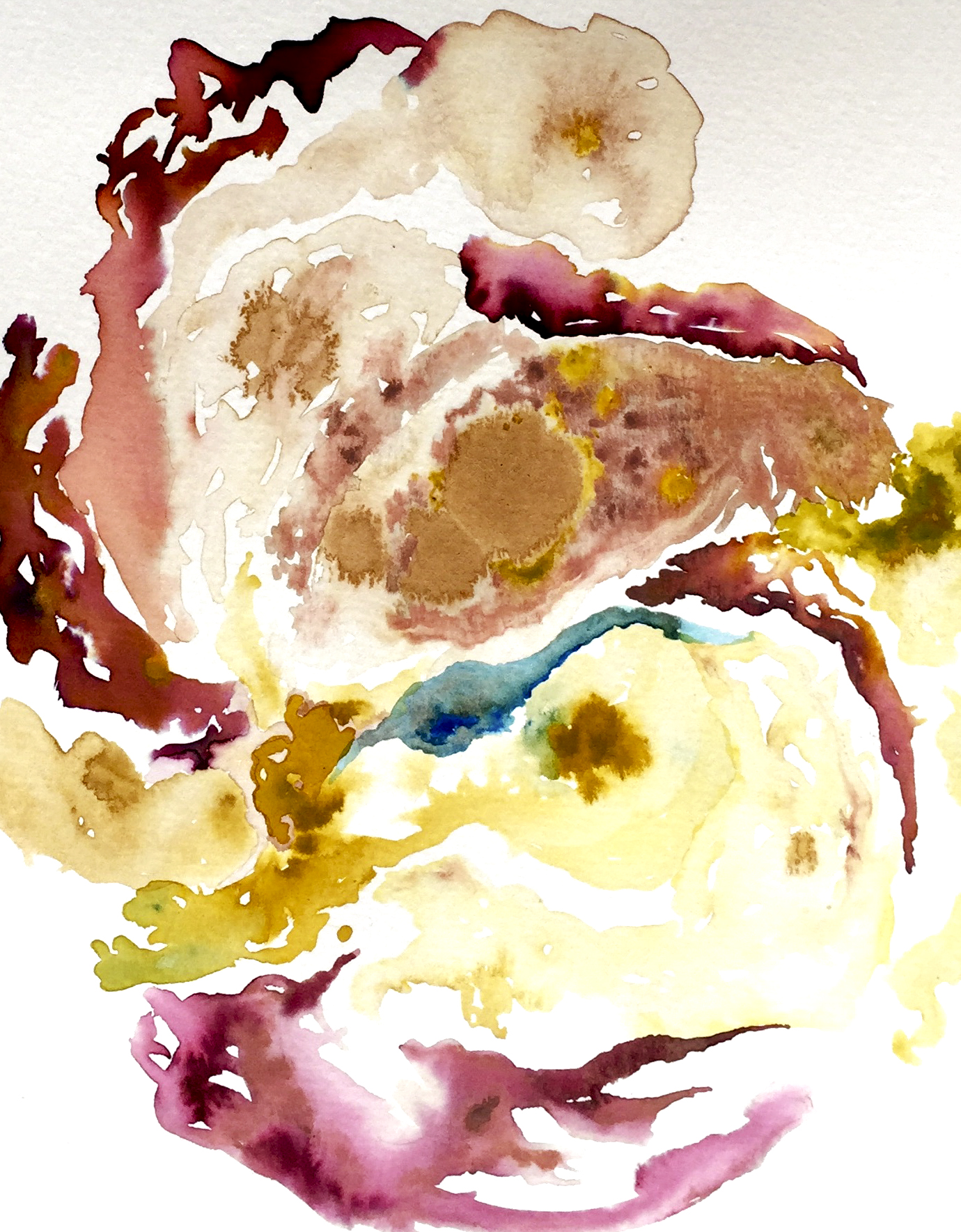 Channeling No. 1 , 2015, Ink and gouache on paper, 20 x 15 in