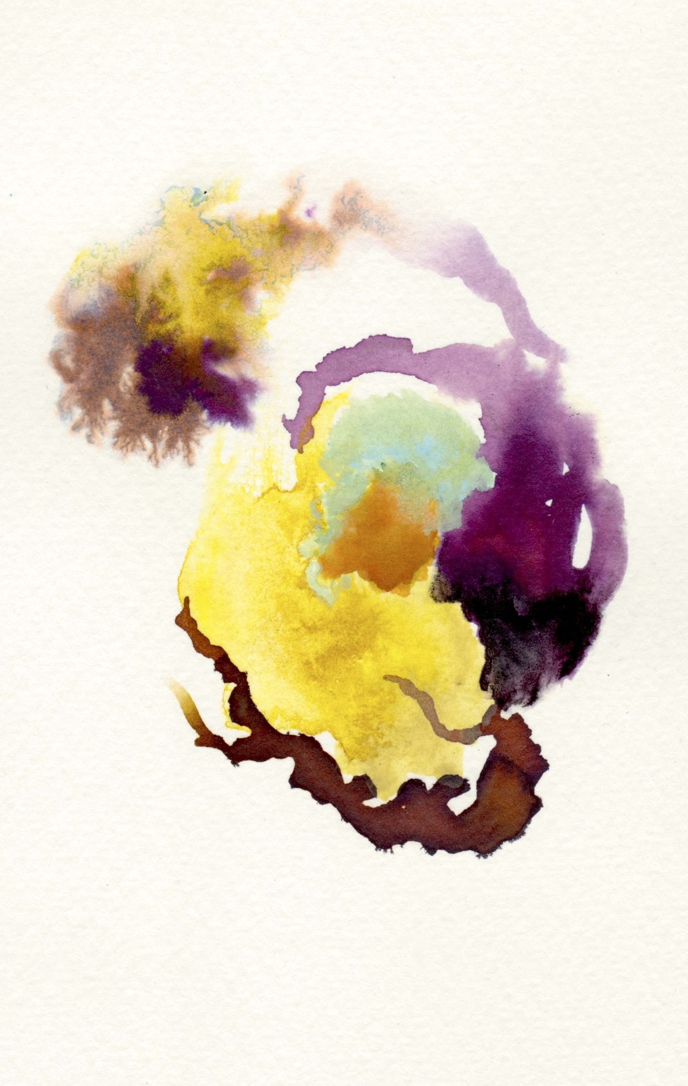 Channeling No. 2 , 2015, Ink and gouache on paper, 5.25 x 3.5 in
