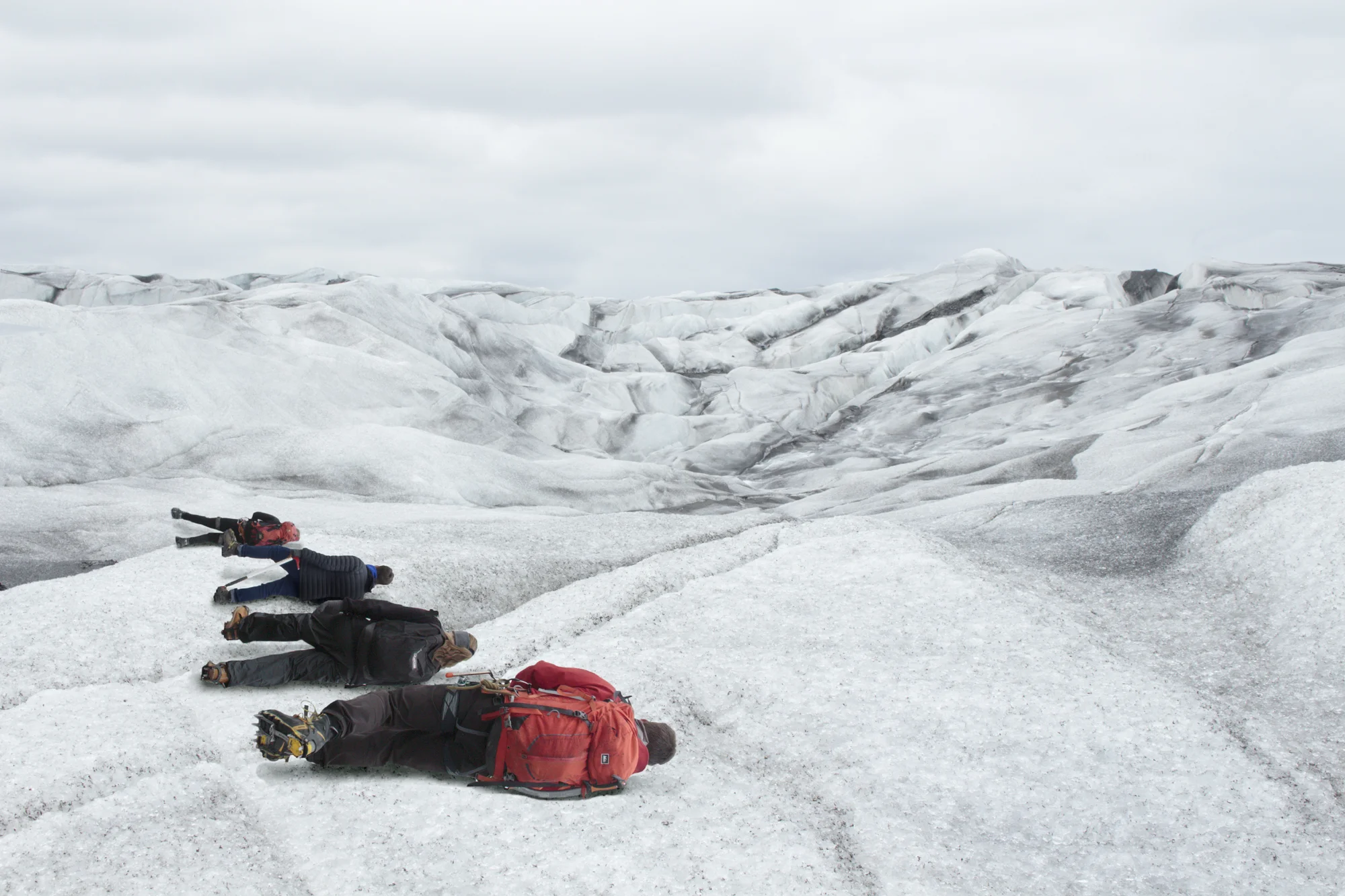 Four down in Svínafellsjökull , Inkjet Print, 30" x 20", 2015