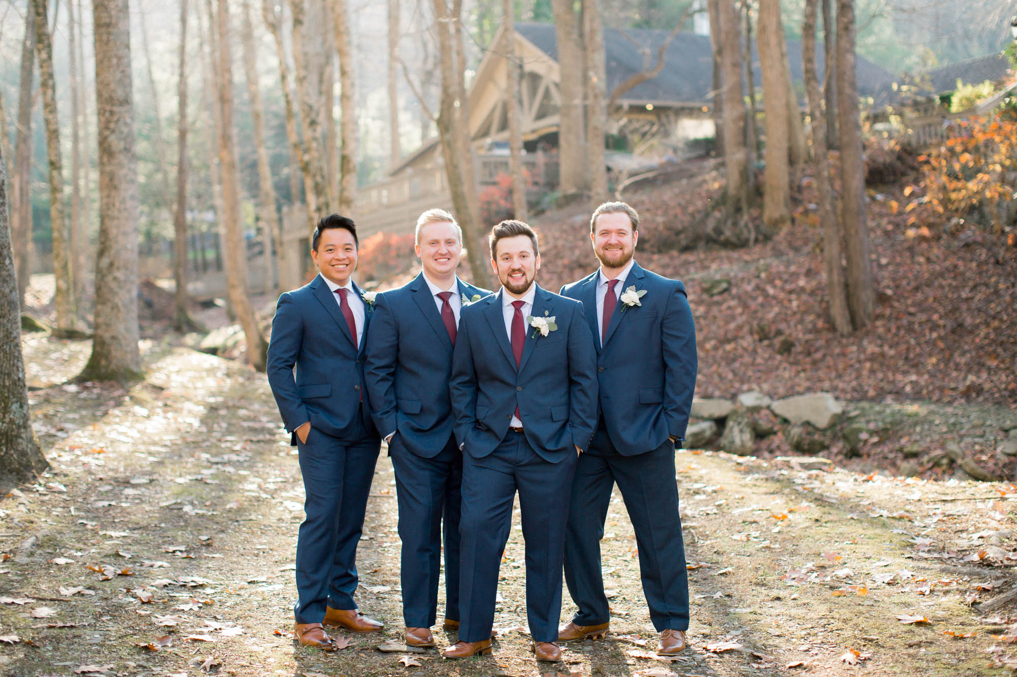 Groomsmen mountain wedding Andrews, nc