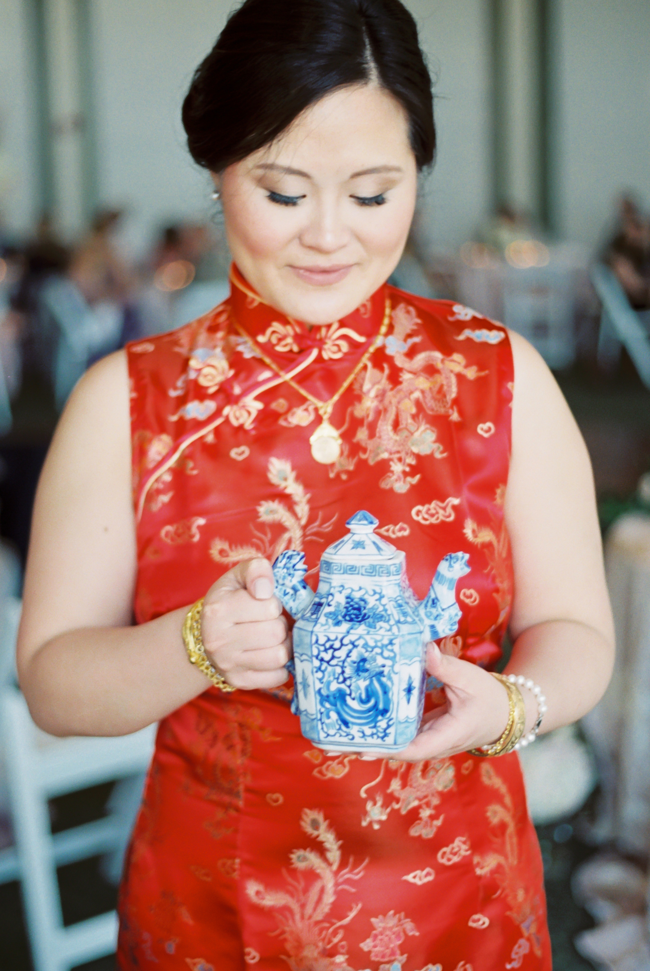 chinese tea ceremony bride on film