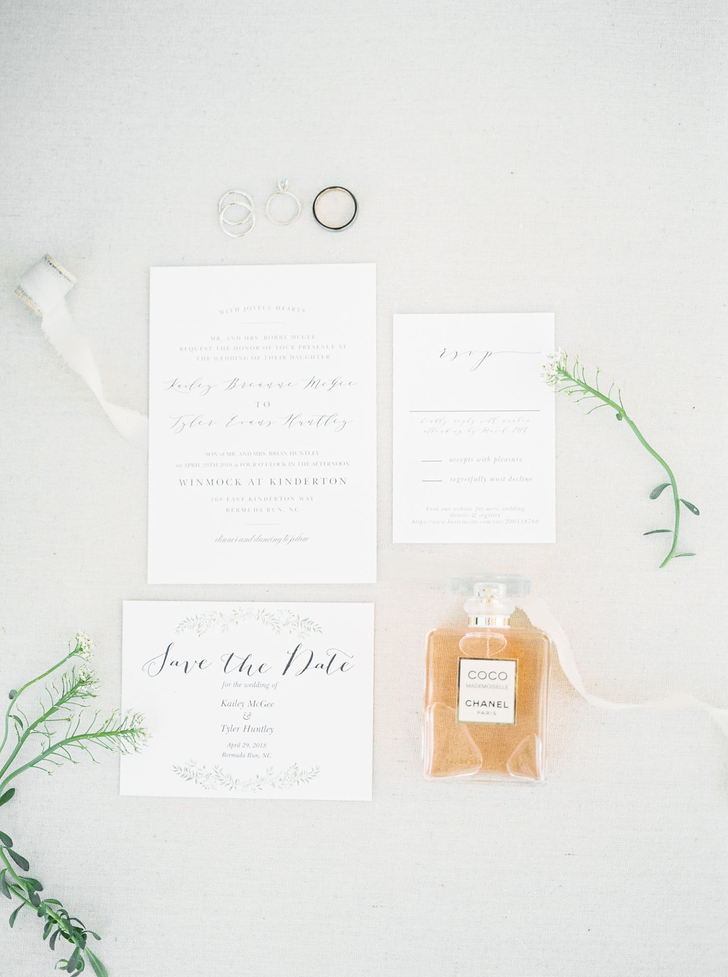 invitation suite summer wedding