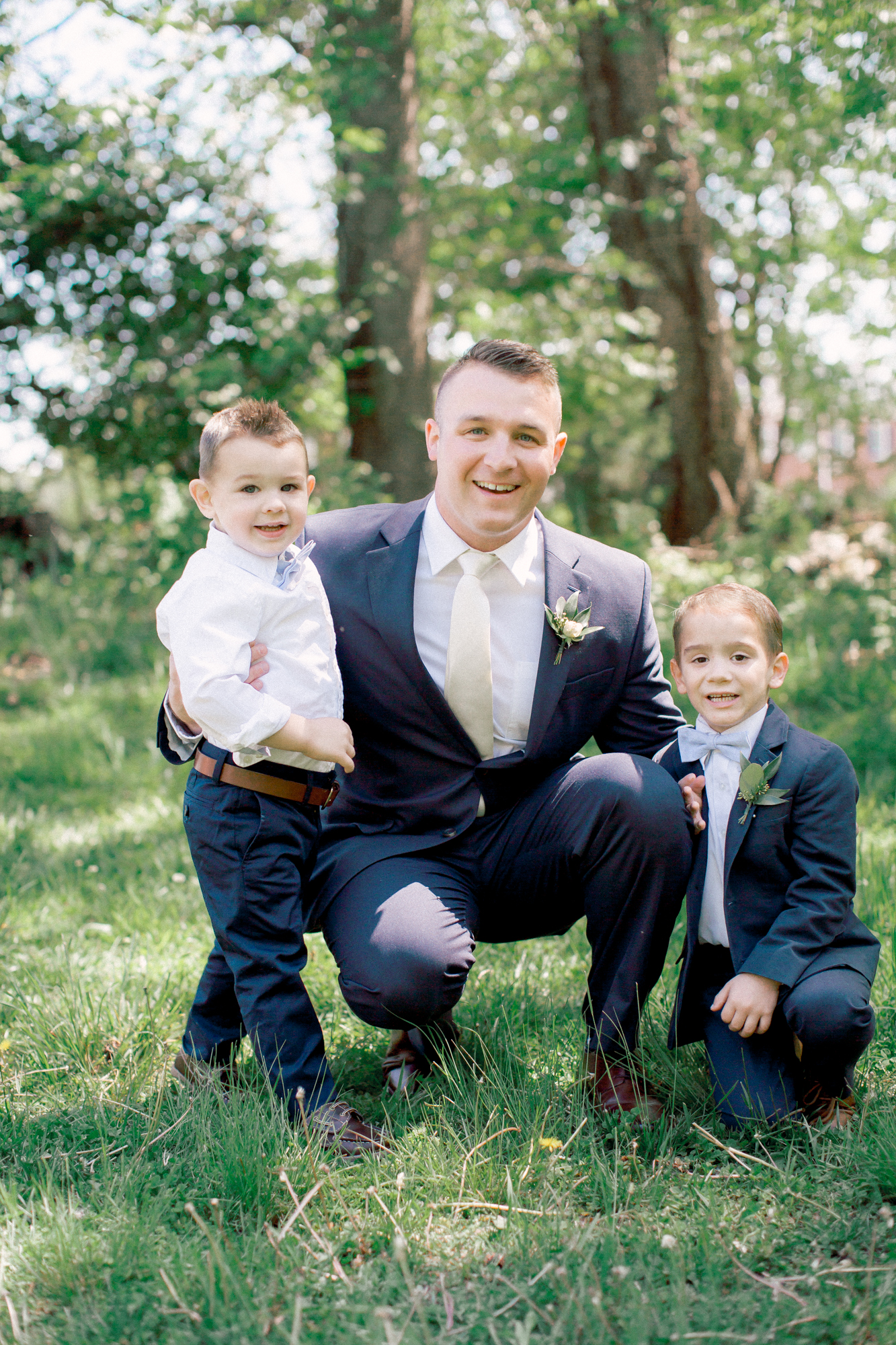 groom with ring bearers