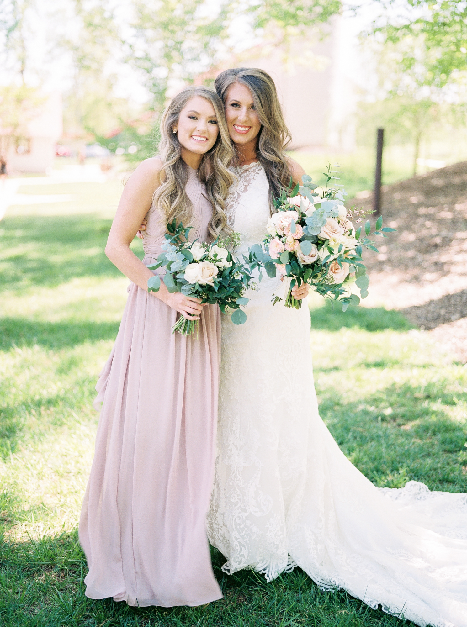 maid of honor with bride