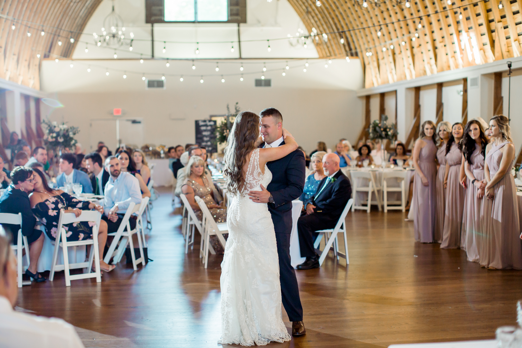 bride and groom first dance at winmock