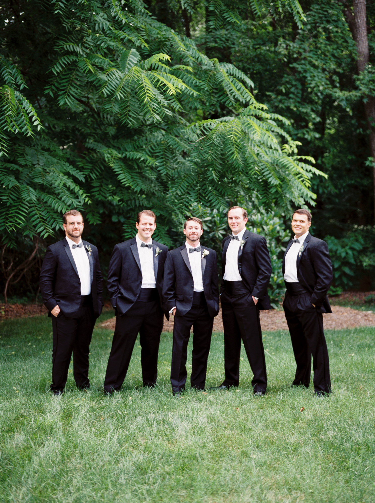 groomsmen on film at mims house
