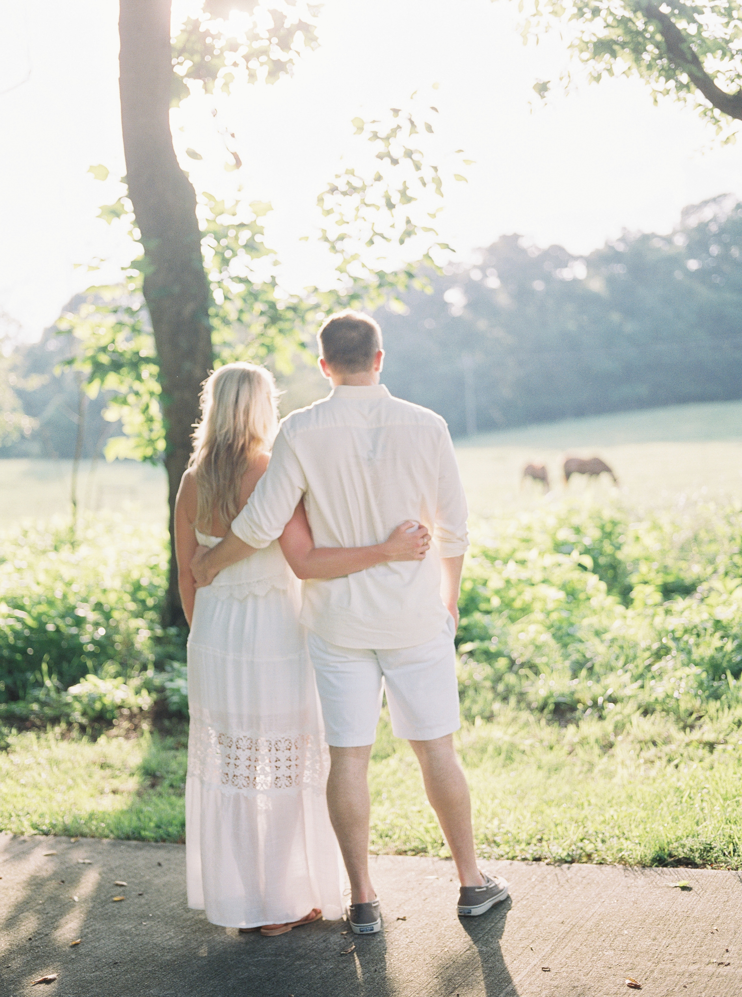 engagement session with horses