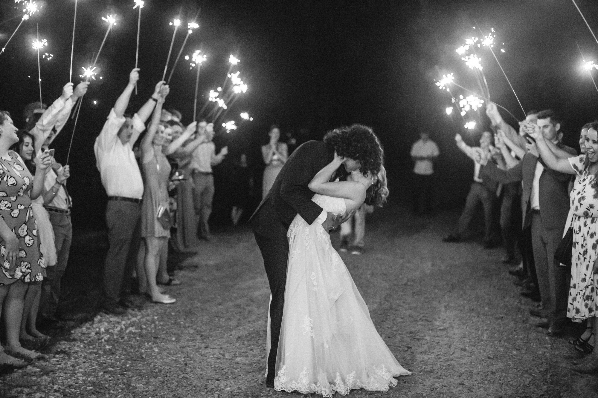 sparkler exit charlotte wedding venue