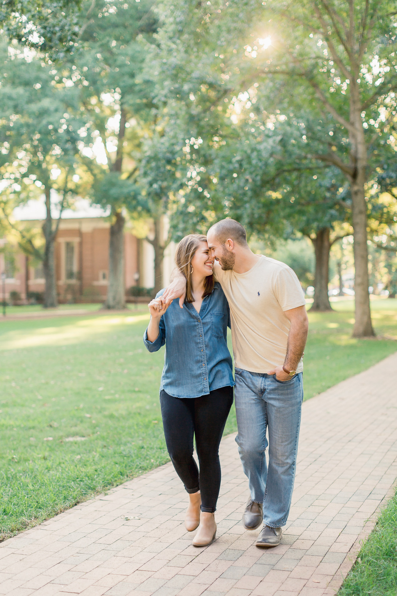 engagement session laughing