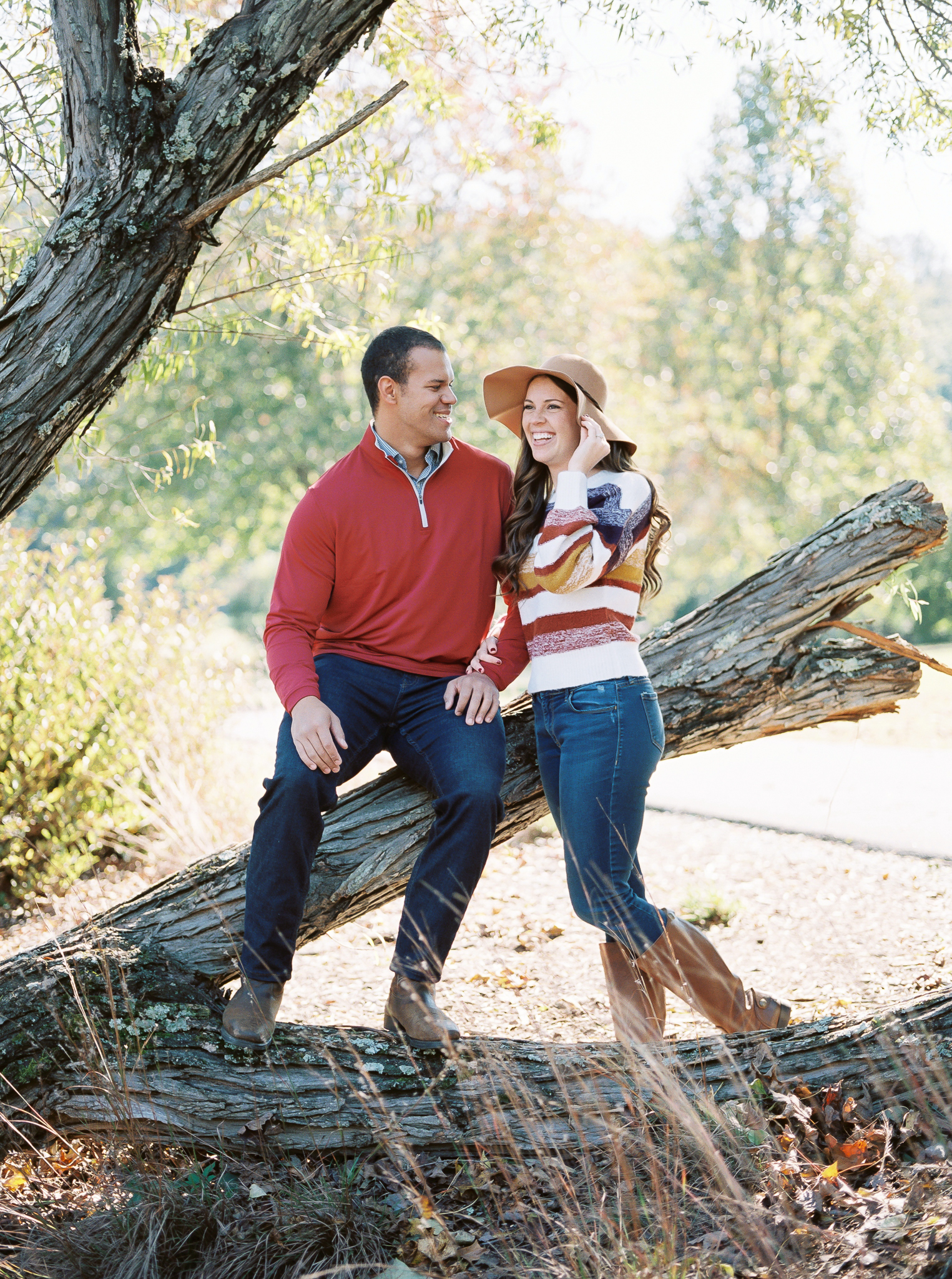 fall engagement session lake lure