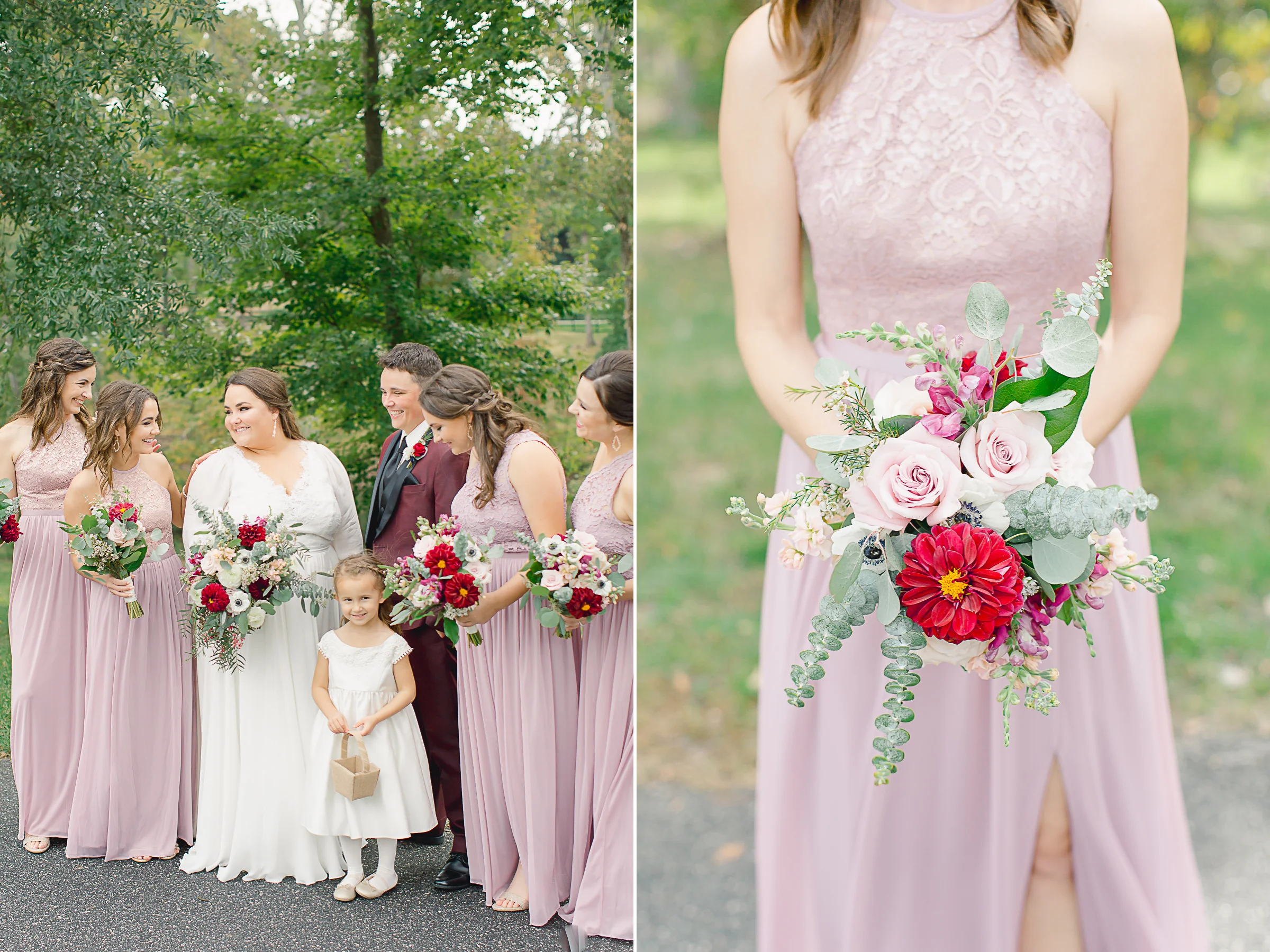 bridesmaids fall colors