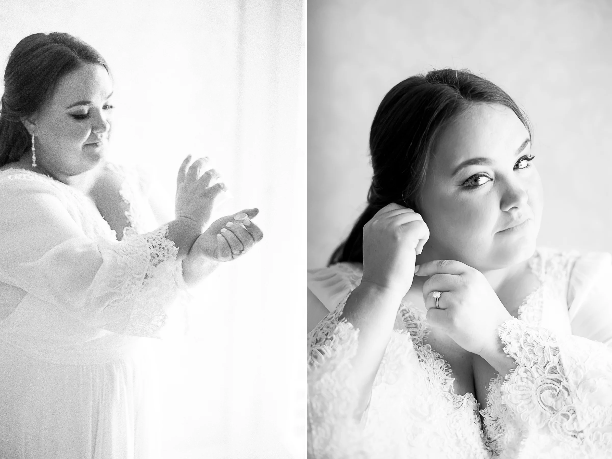 bride in black and white