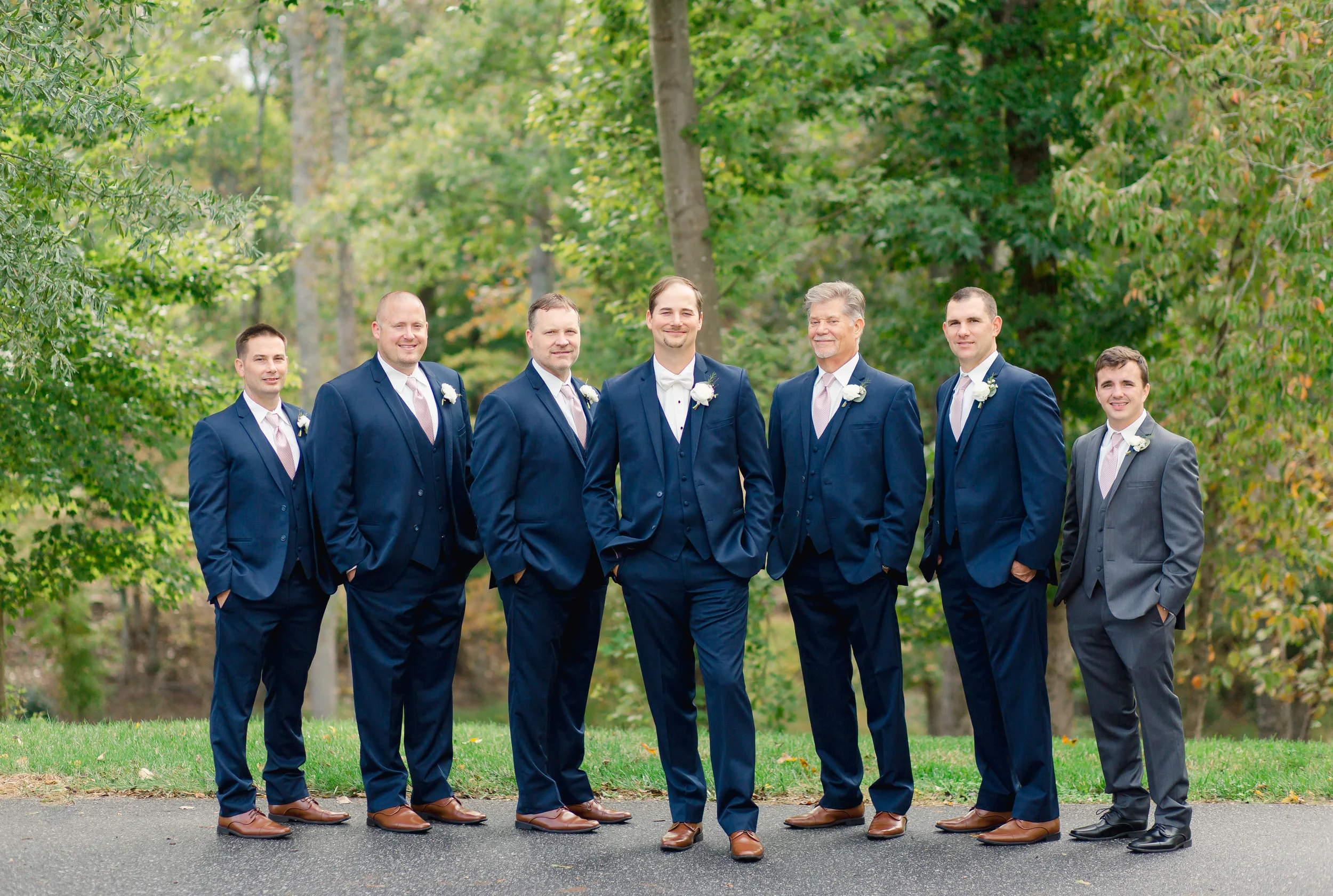 groomsmen at johnson carriage house